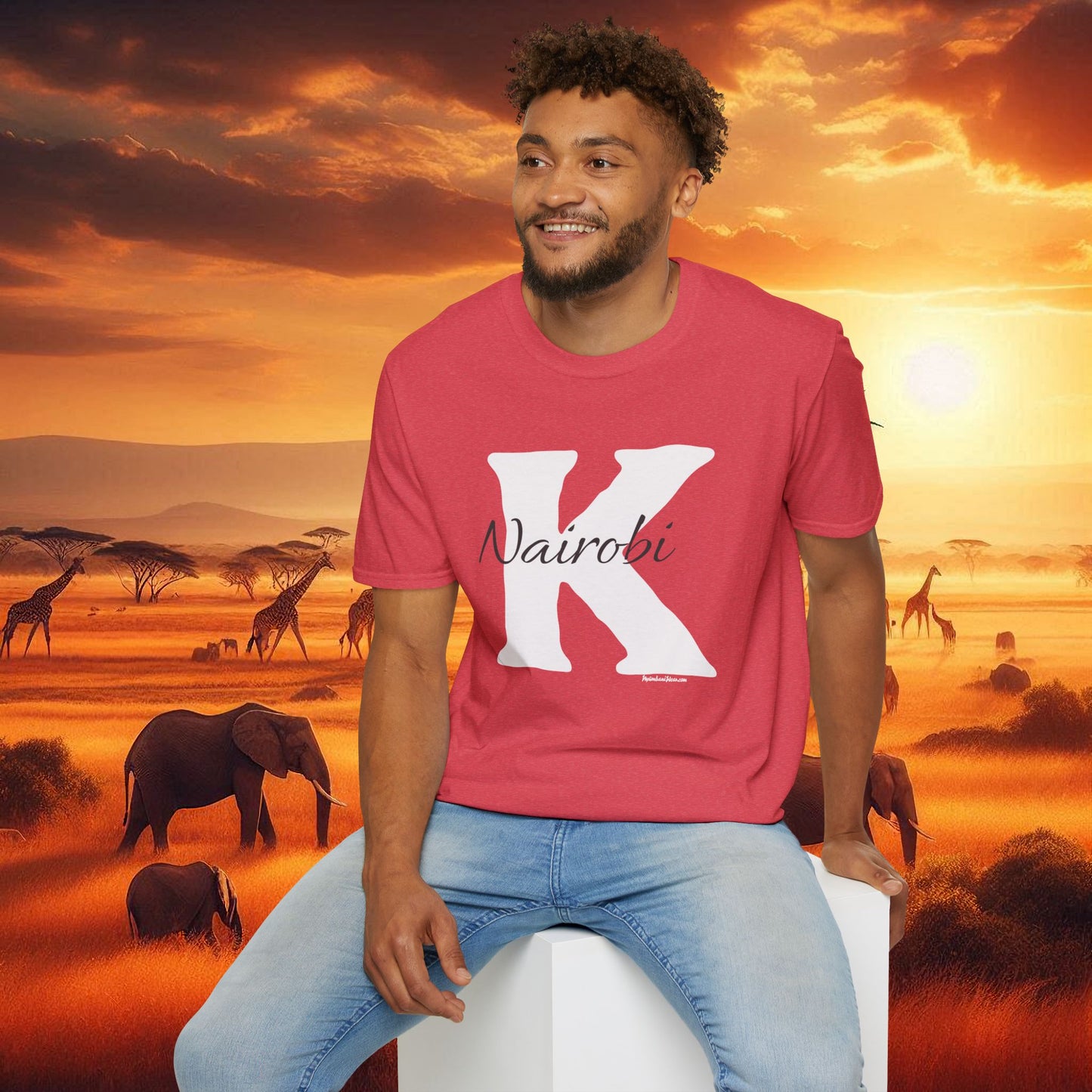 Graphic Tee: K with Nairobi Unisex Softstyle T-Shirt