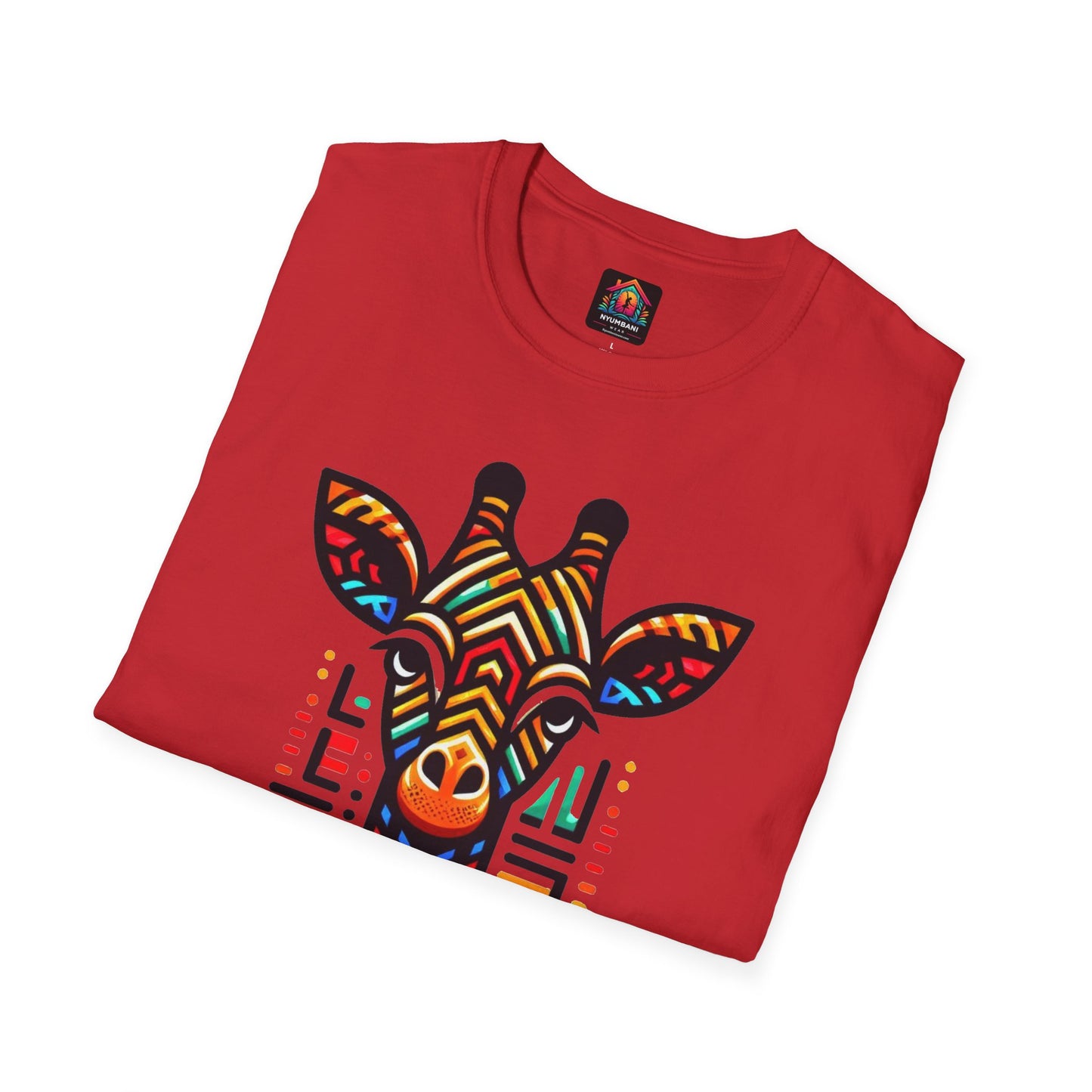 Giraffe T-Shirt with African Bead Design