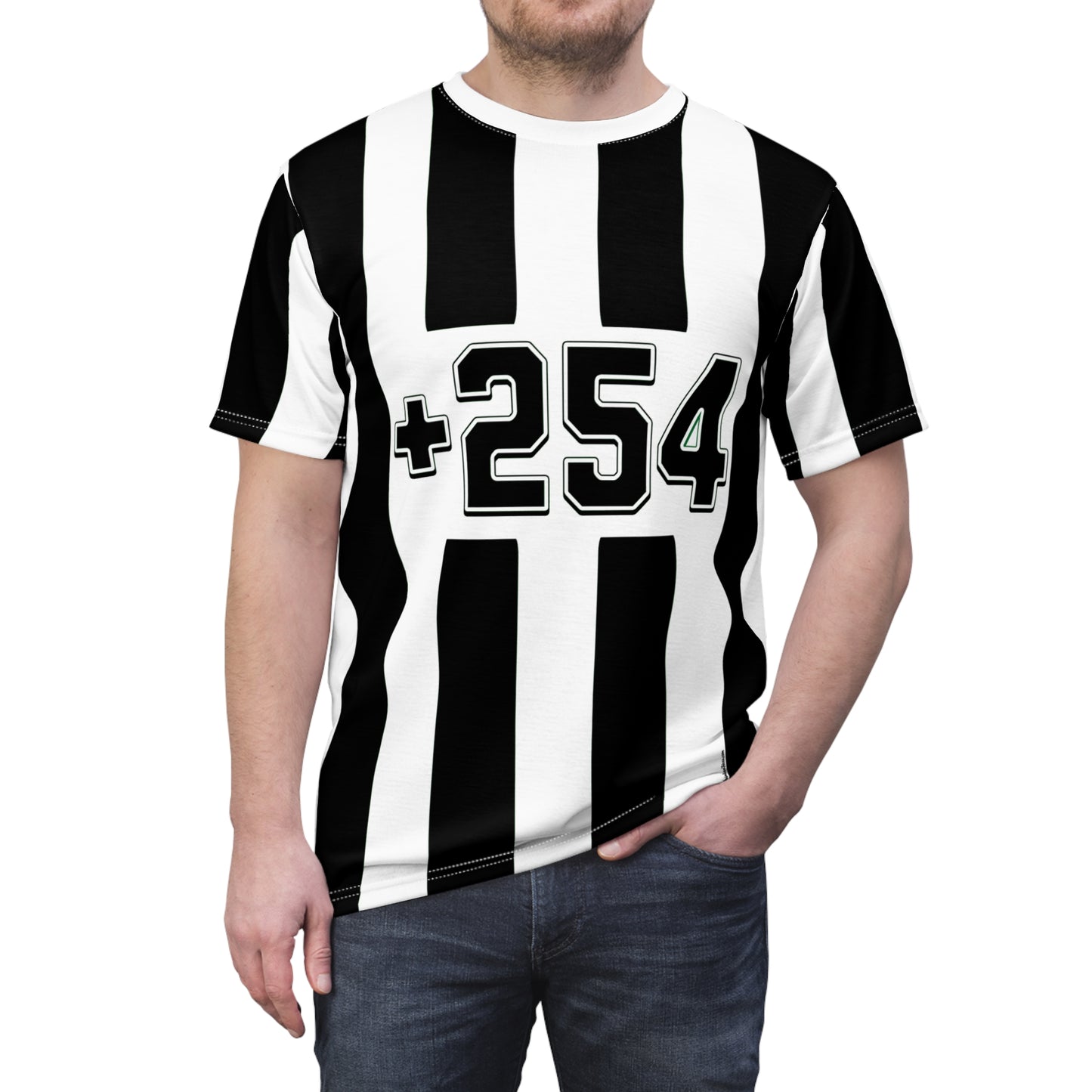 Soccer Jersey Tee - +254 Striped Design