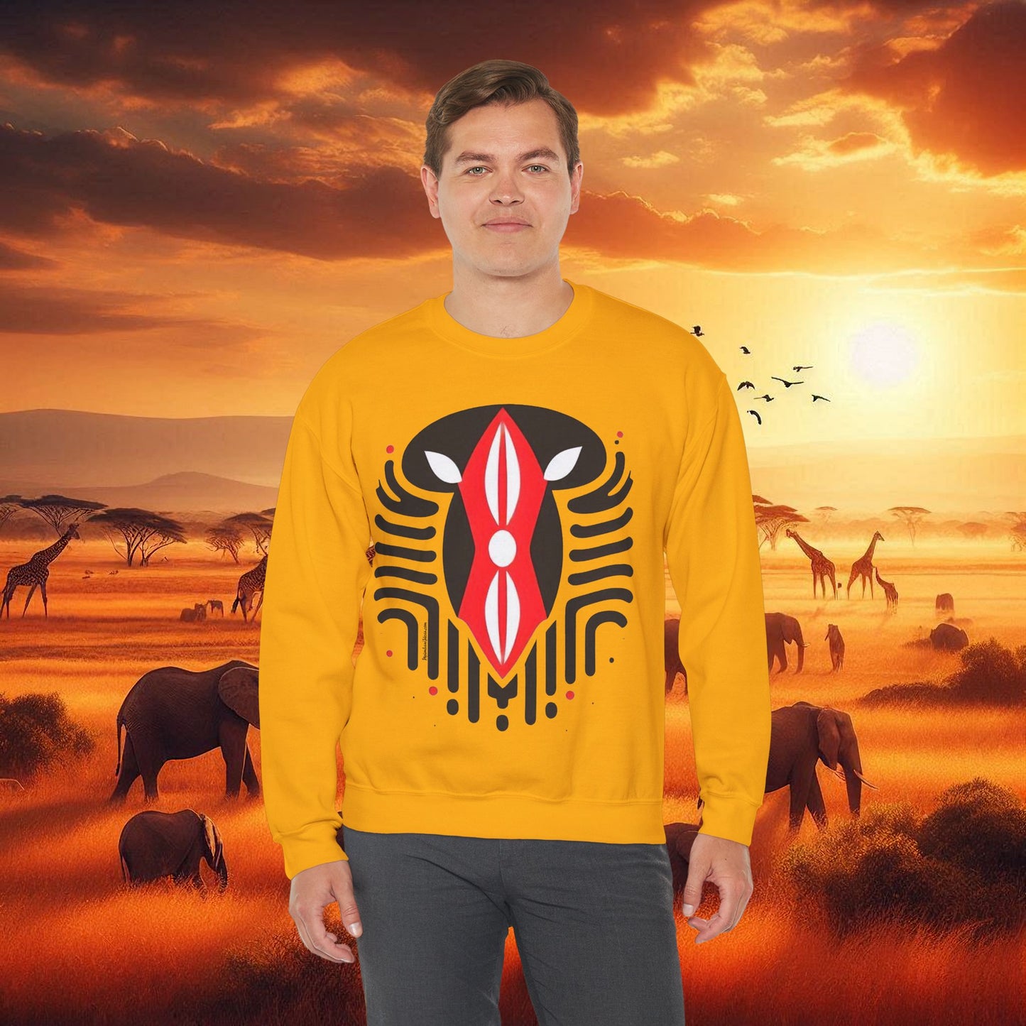 Kenyan Shield Unisex Heavy Blend™ Crewneck Sweatshirt