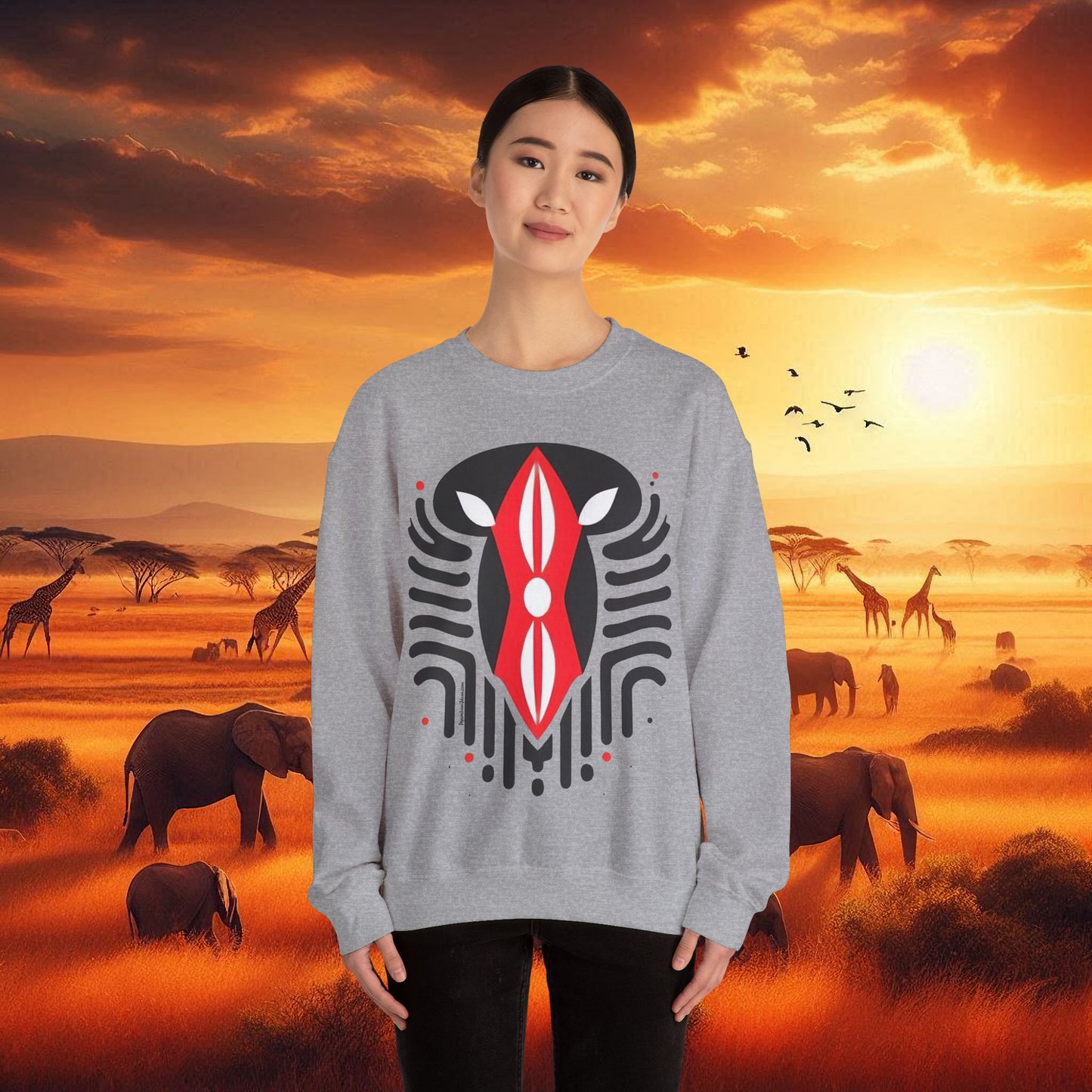 Kenyan Shield Unisex Heavy Blend™ Crewneck Sweatshirt