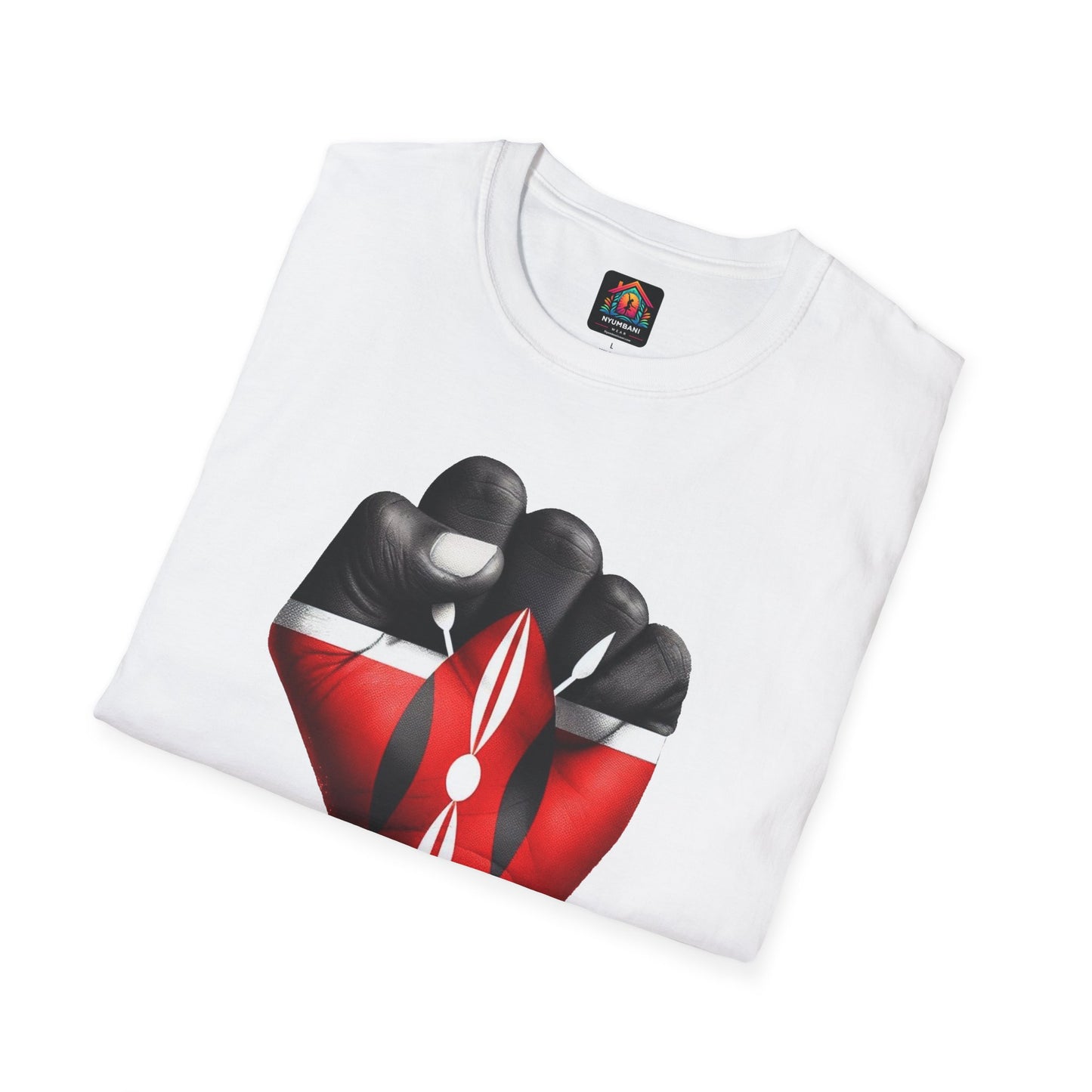 Kenyan Harambee Unisex T-Shirt with Black Fist and Kenyan Flag