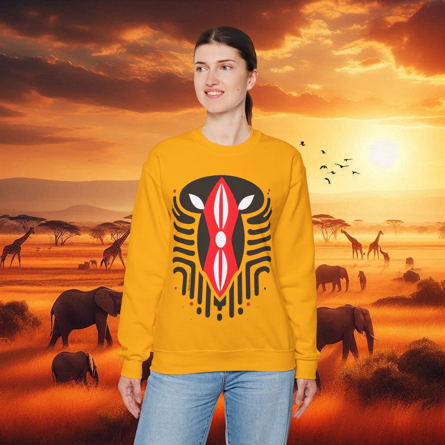 Kenyan Shield Unisex Heavy Blend™ Crewneck Sweatshirt