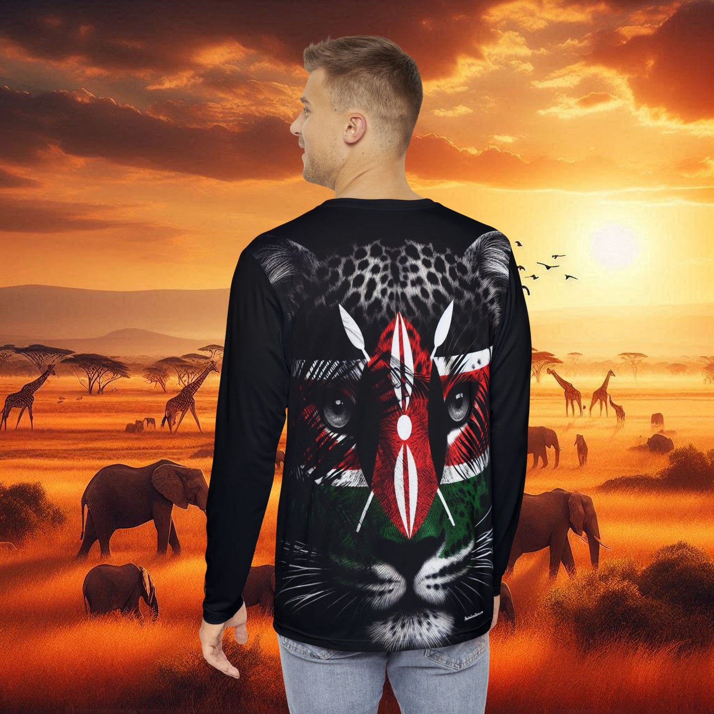 Kenyan Pride Men's Long Sleeve Shirt (AOP)