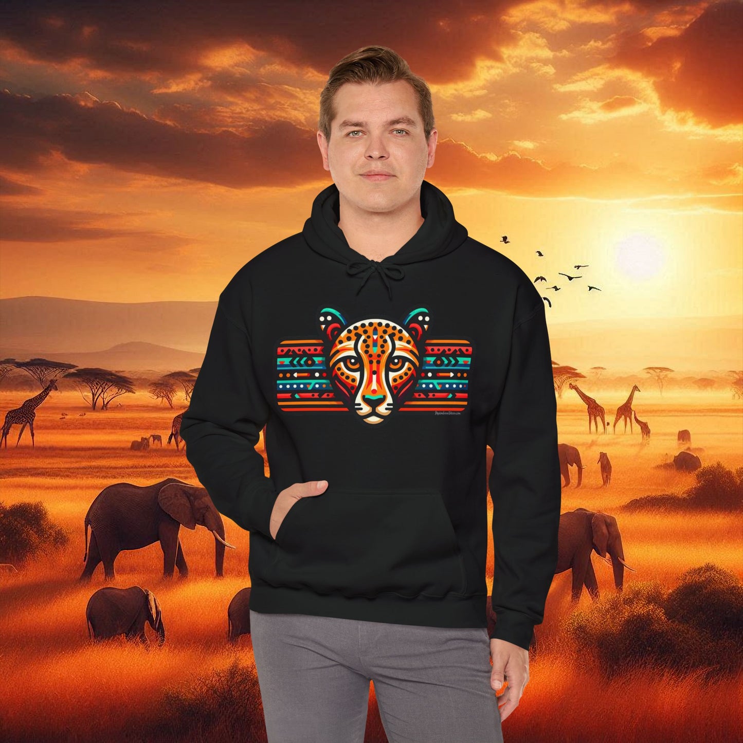 Leopard Hoodie Unisex Heavy Blend™ Hooded Sweatshirt