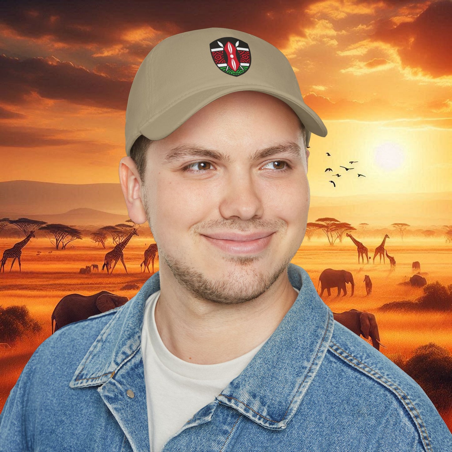 Kenyan Shield Design Baseball Cap