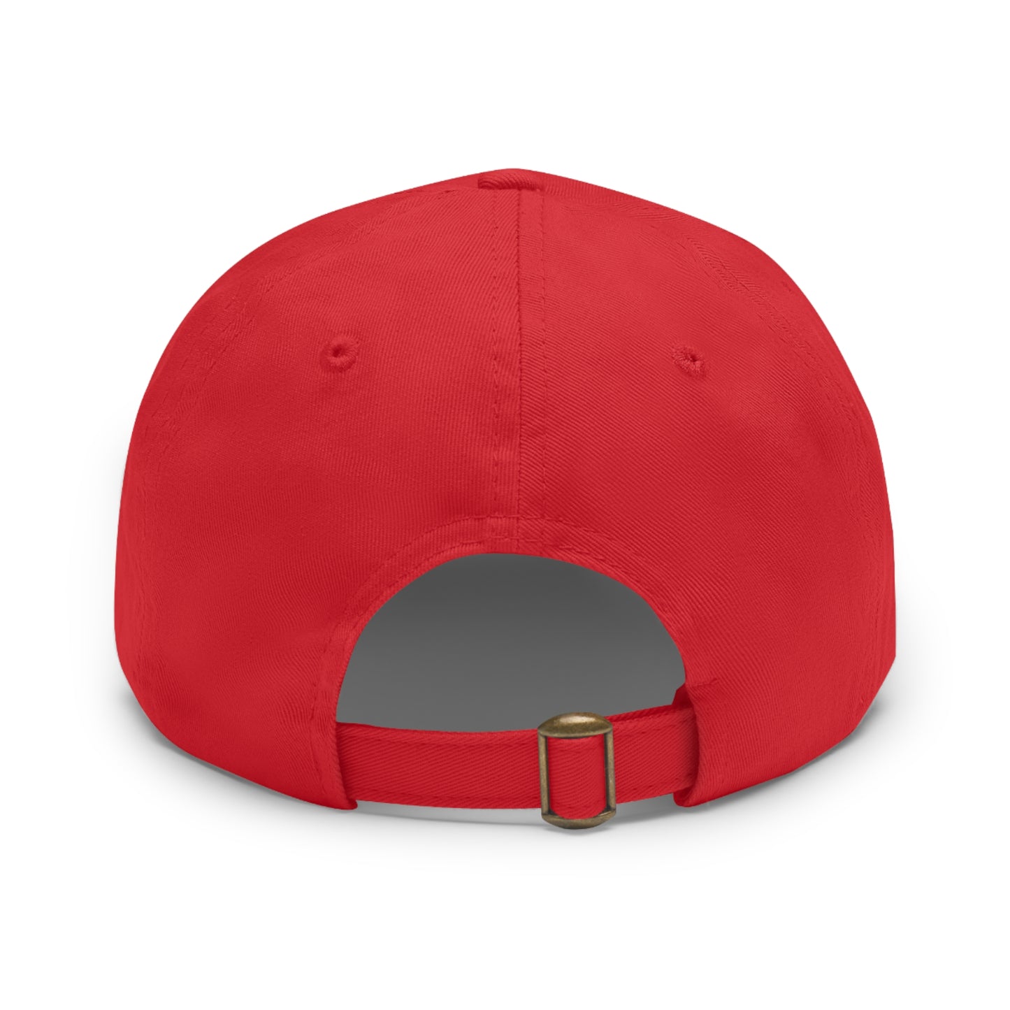 Kenyan Dad Hat with Leather Patch (Round)