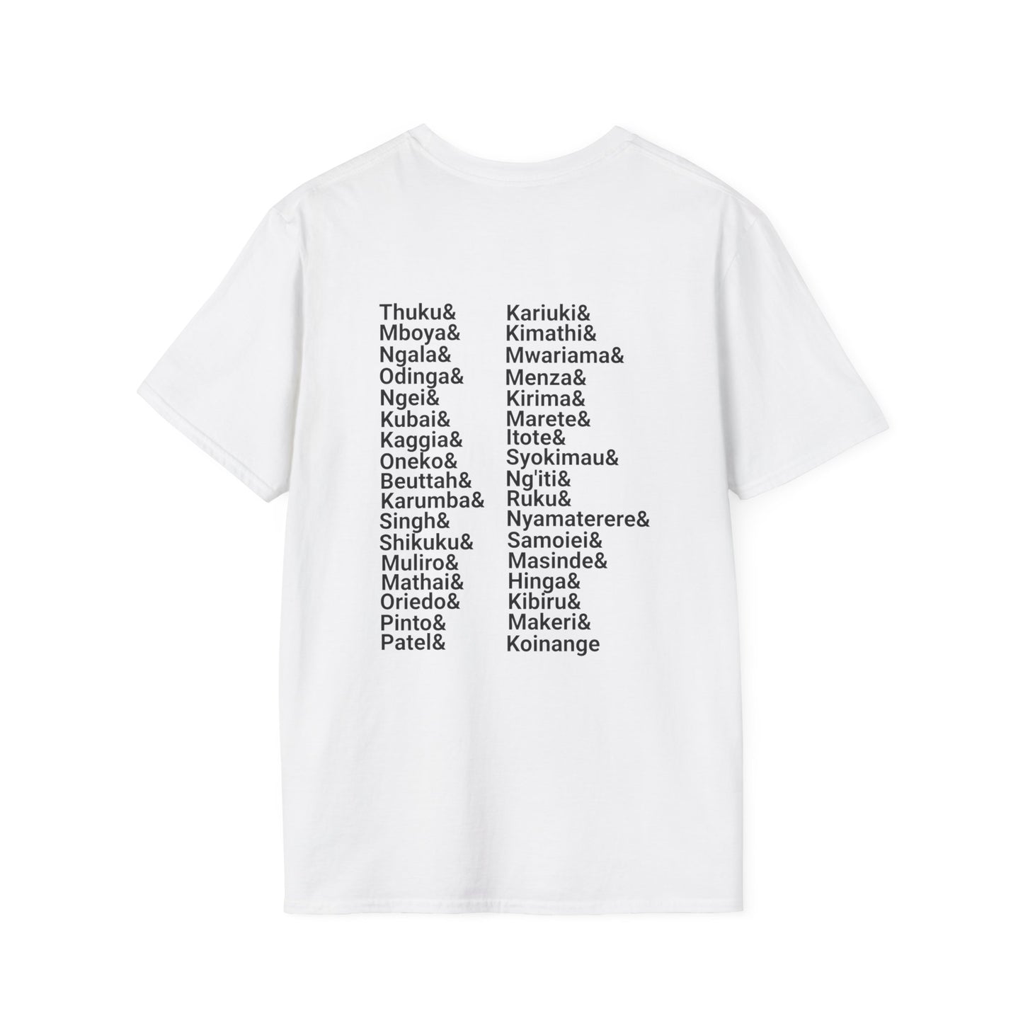 Kenyan Freedom Fighters Full List White T-Shirt