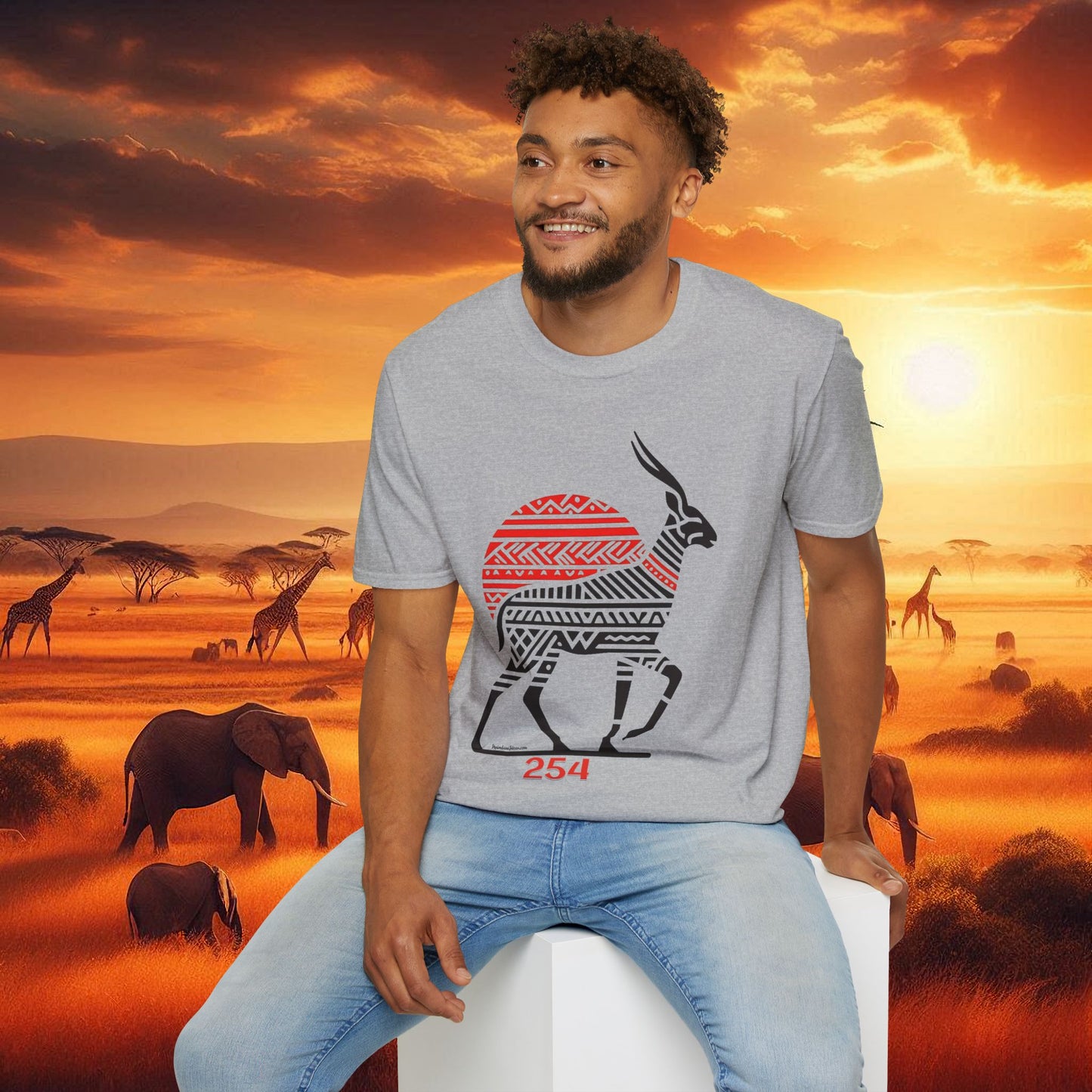 African Bead Style Impala T-Shirt