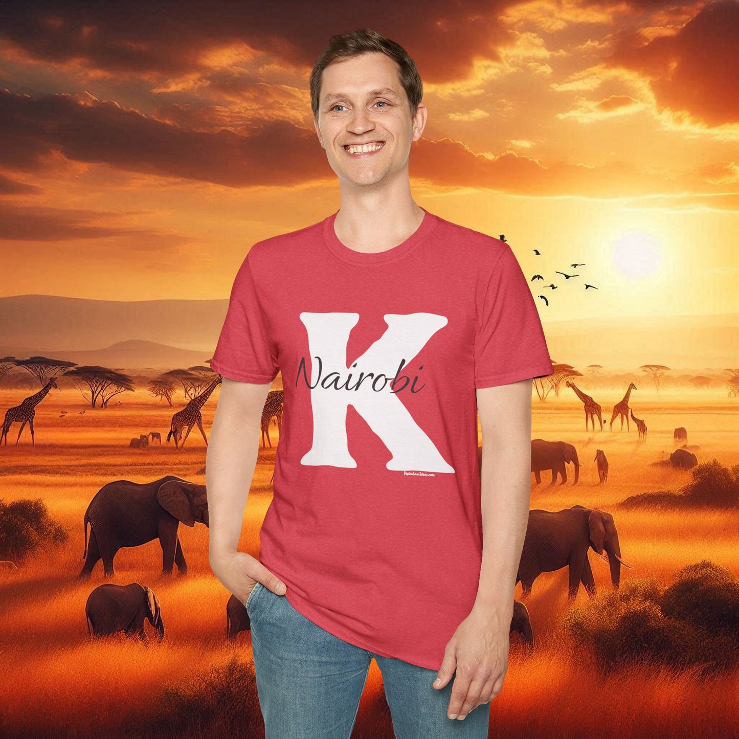 Graphic Tee: K with Nairobi Unisex Softstyle T-Shirt