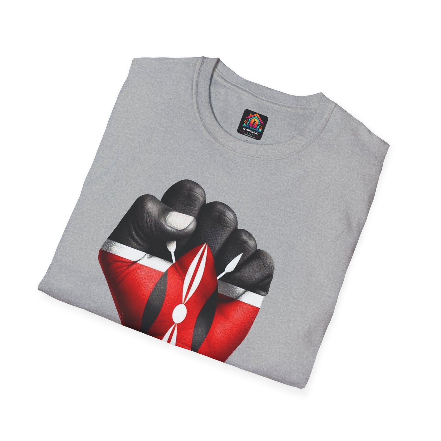 Kenyan Aluta Continua Unisex T-Shirt with Black Fist and Kenyan Flag