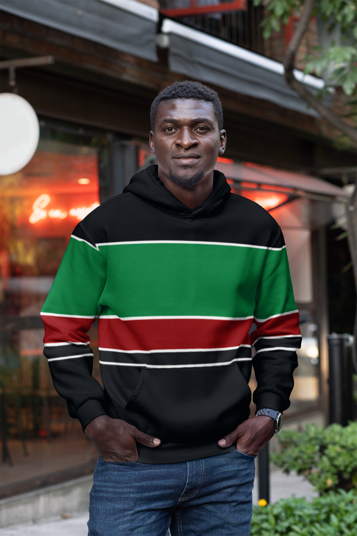 Kenyan Striped Hoodie