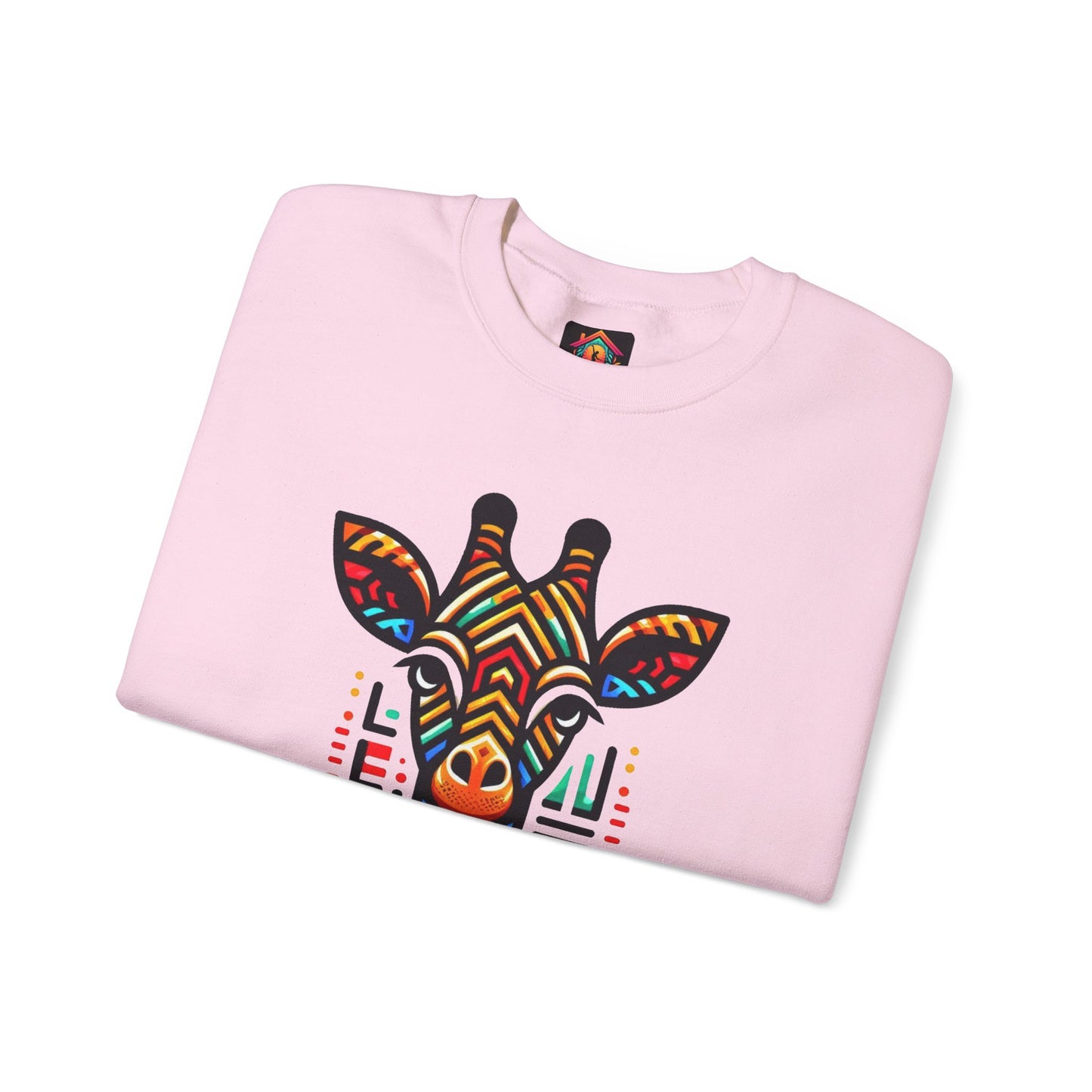 Giraffe African Bead Design Sweatshirt Unisex Heavy Blend™ Crewneck Sweatshirt