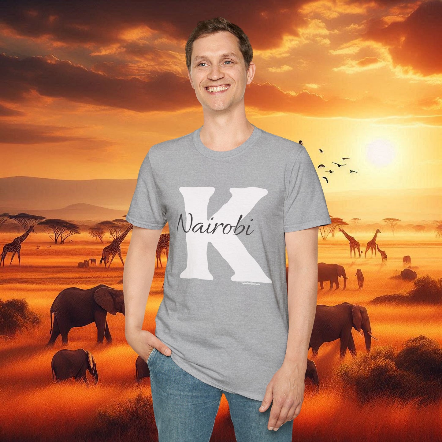 Graphic Tee: K with Nairobi Unisex Softstyle T-Shirt