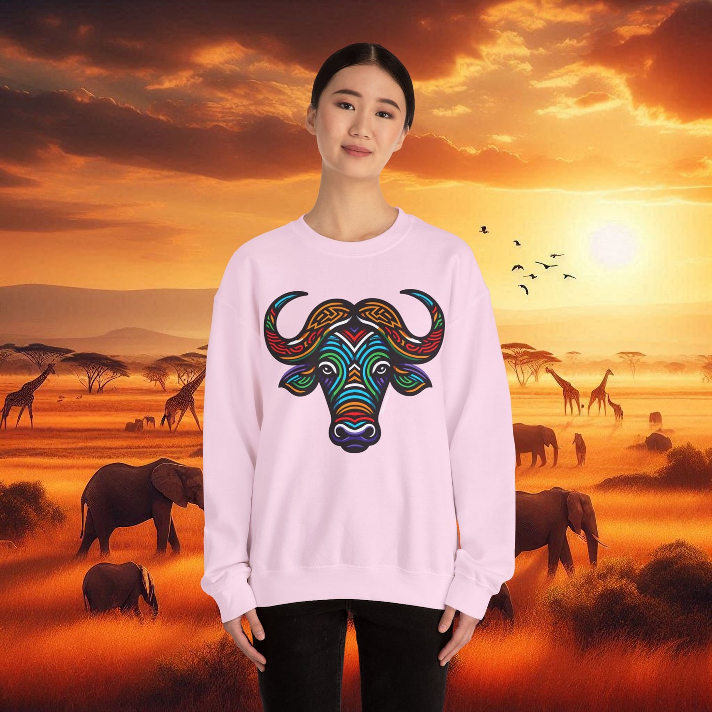 Buffalo African Bead Unisex Sweatshirt