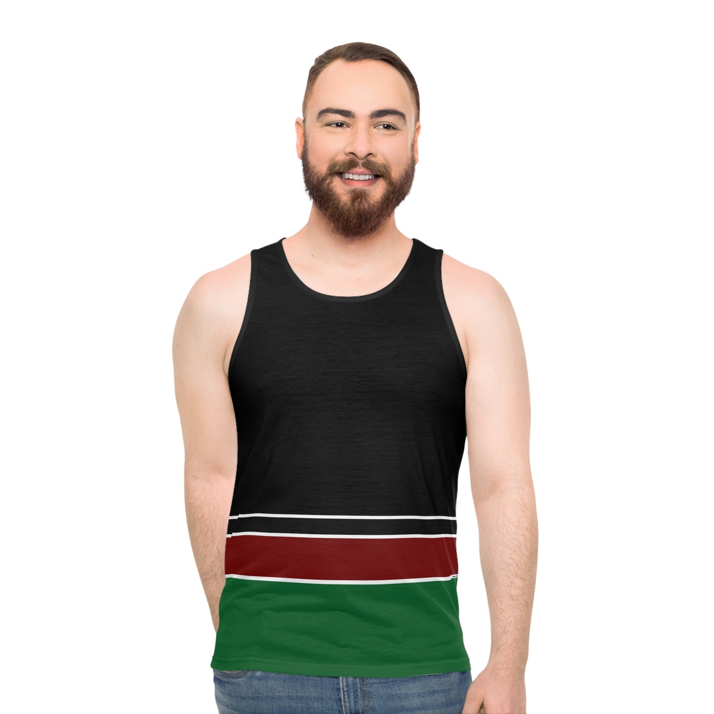Kenyan striped Unisex Tank Top (AOP)