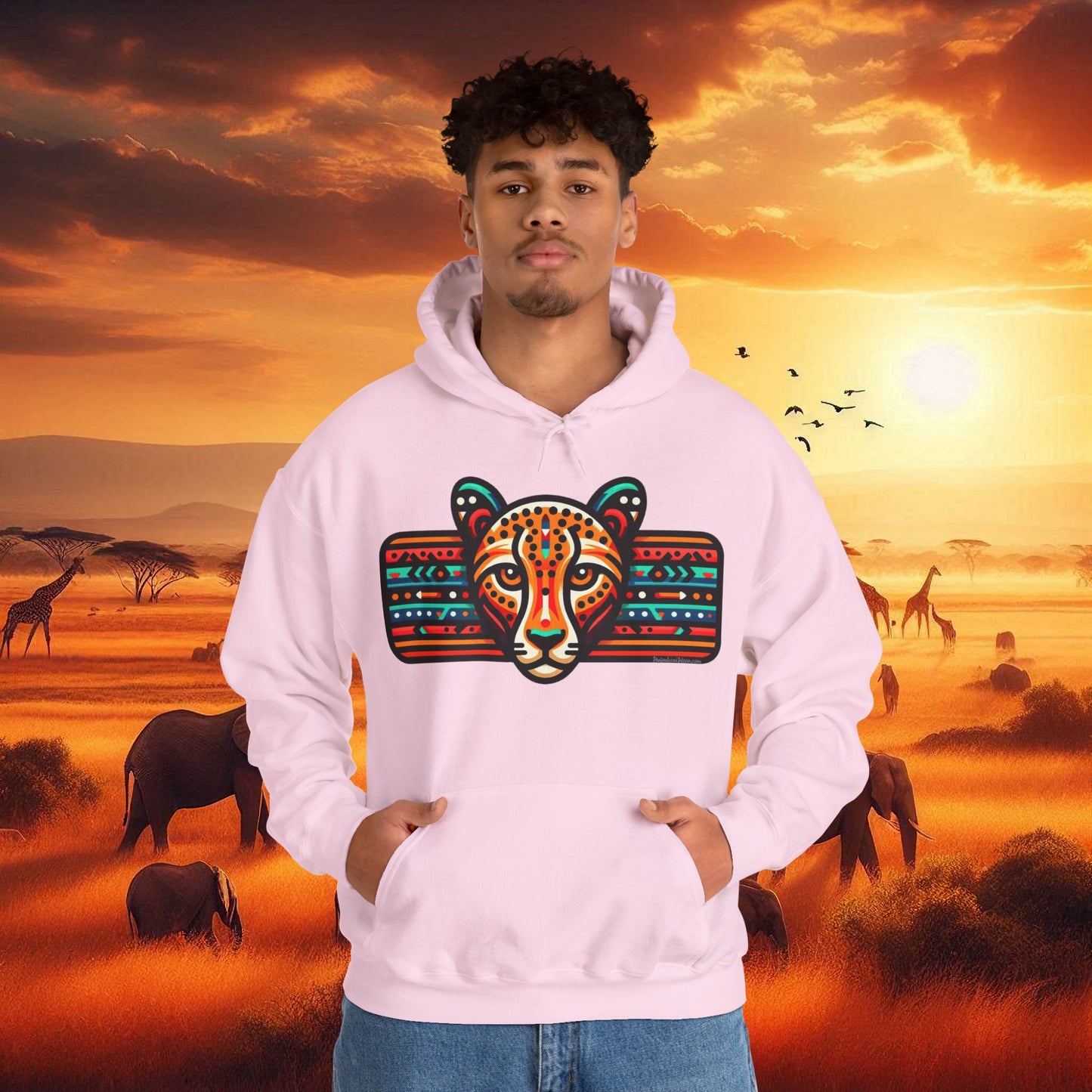 Leopard Hoodie Unisex Heavy Blend™ Hooded Sweatshirt