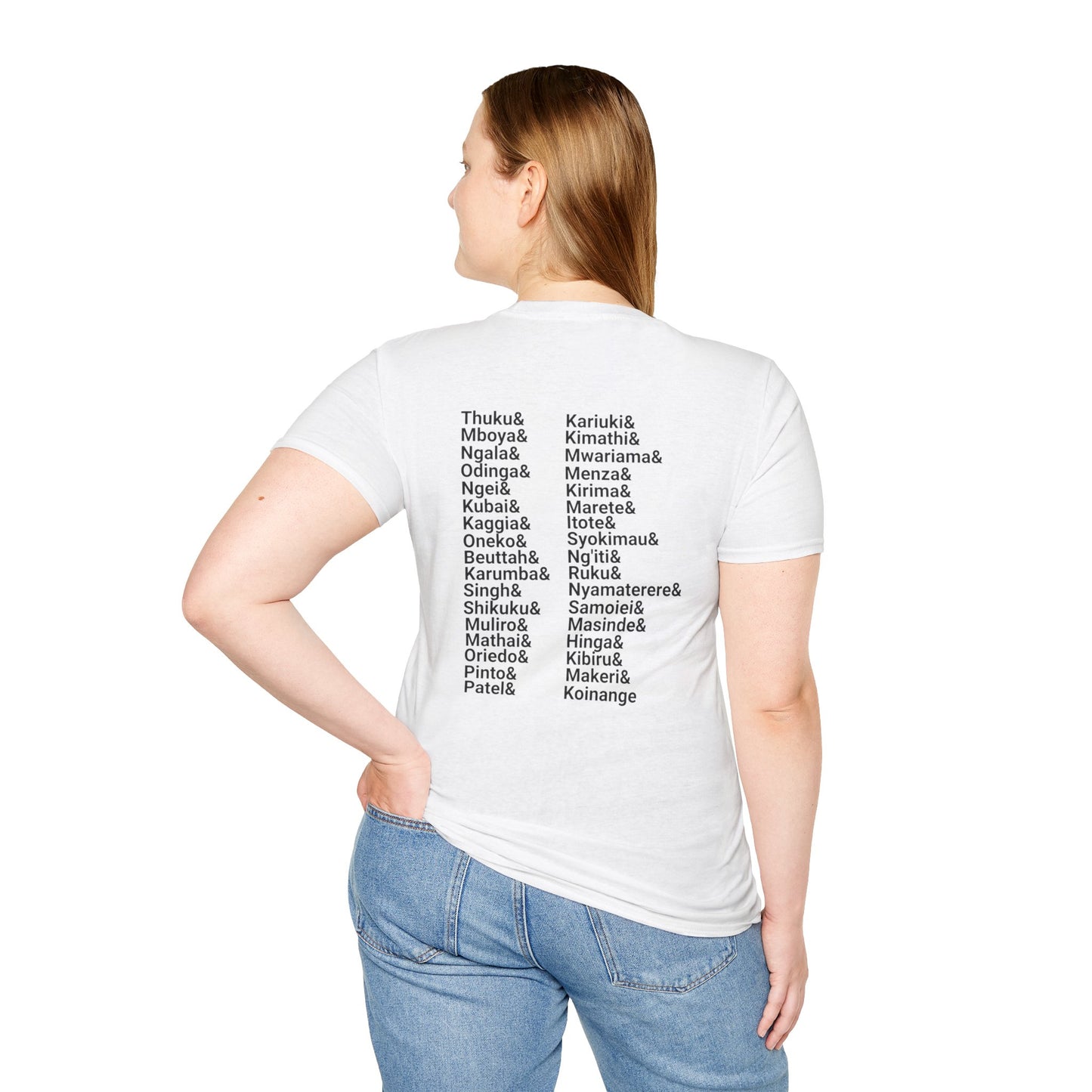 Kenyan Freedom Fighters Full List White T-Shirt