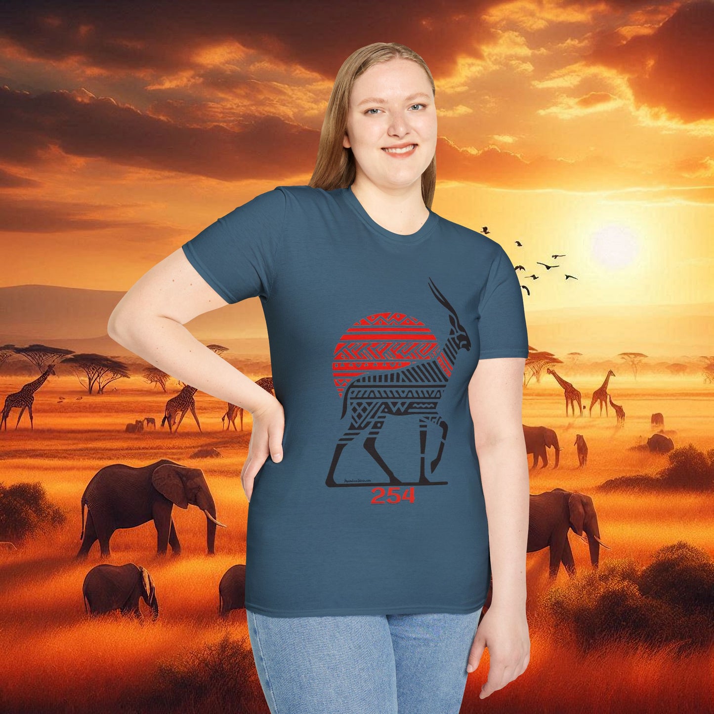 African Bead Style Impala T-Shirt