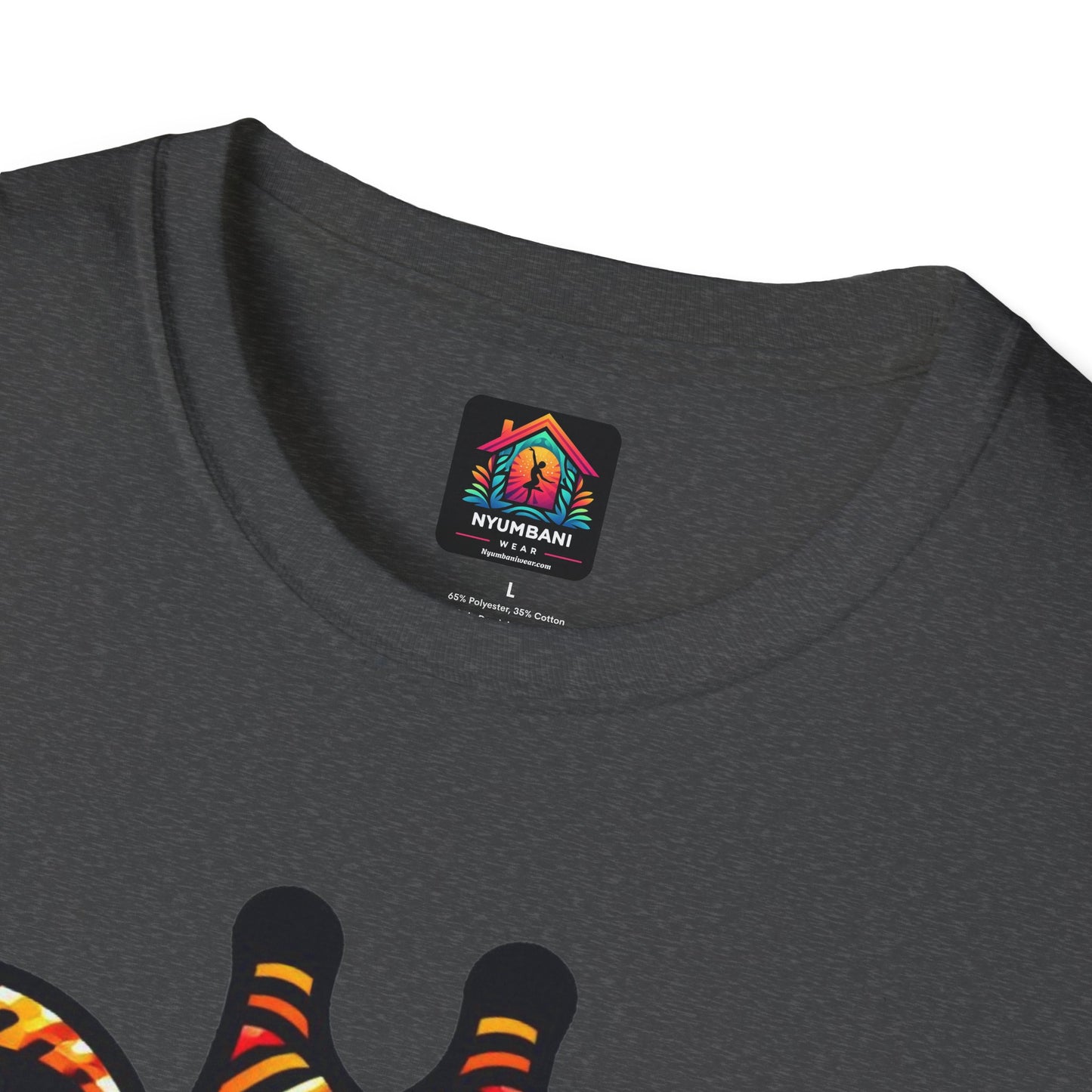 Giraffe T-Shirt with African Bead Design