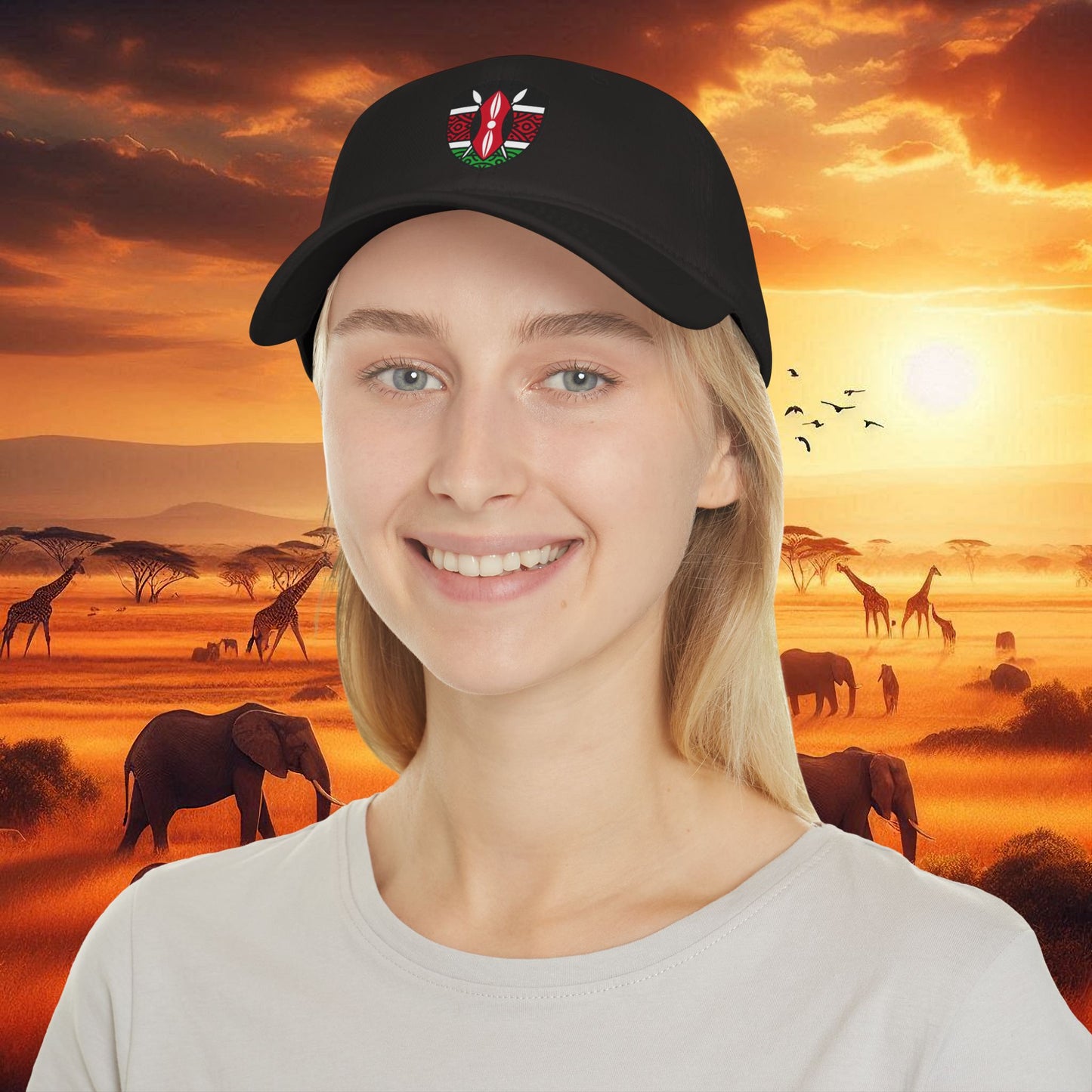 Kenyan Shield Design Baseball Cap