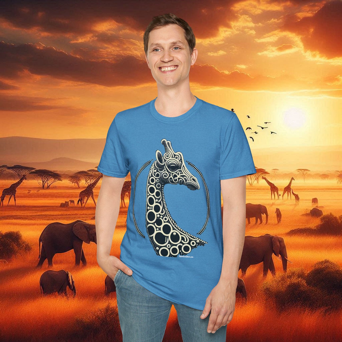 Beaded Giraffe T-Shirt - Kenya and Africa Inspired