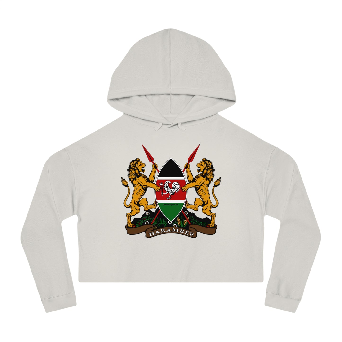 Kenyan Crest Women’s Cropped Hooded Sweatshirt