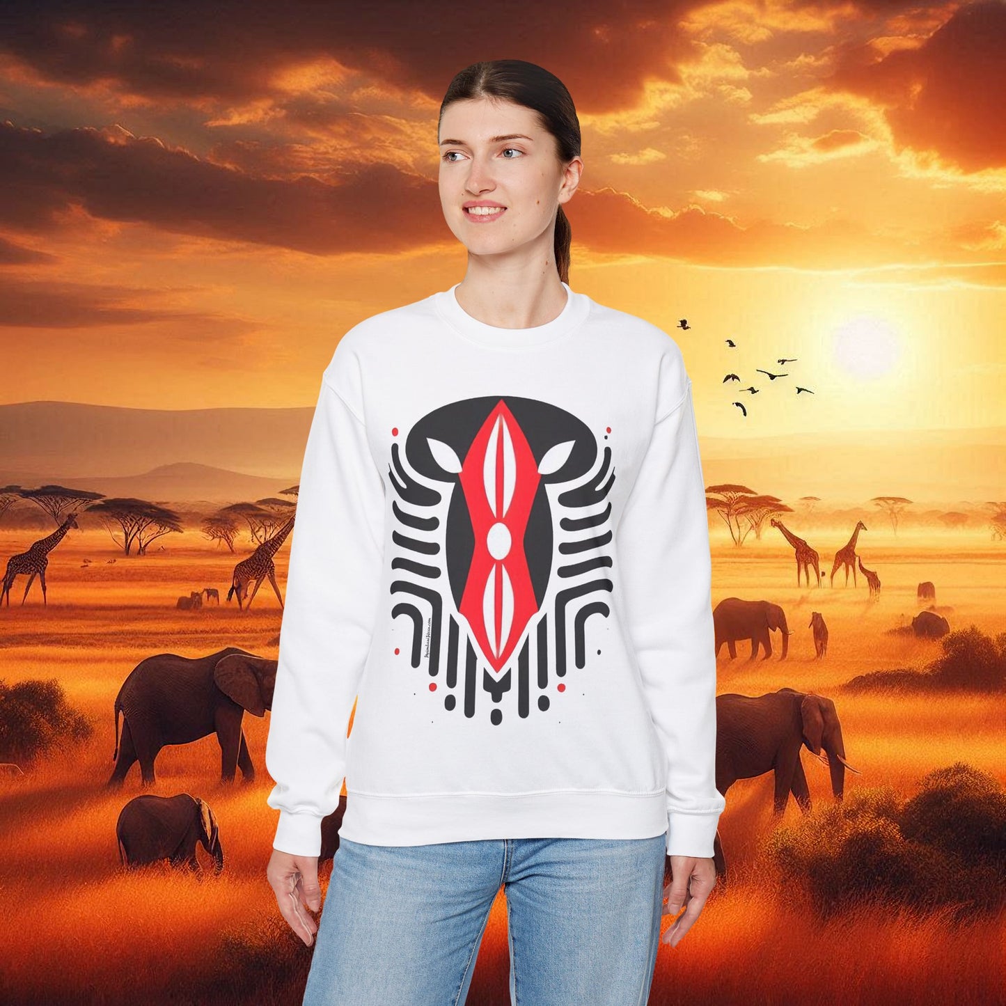Kenyan Shield Unisex Heavy Blend™ Crewneck Sweatshirt