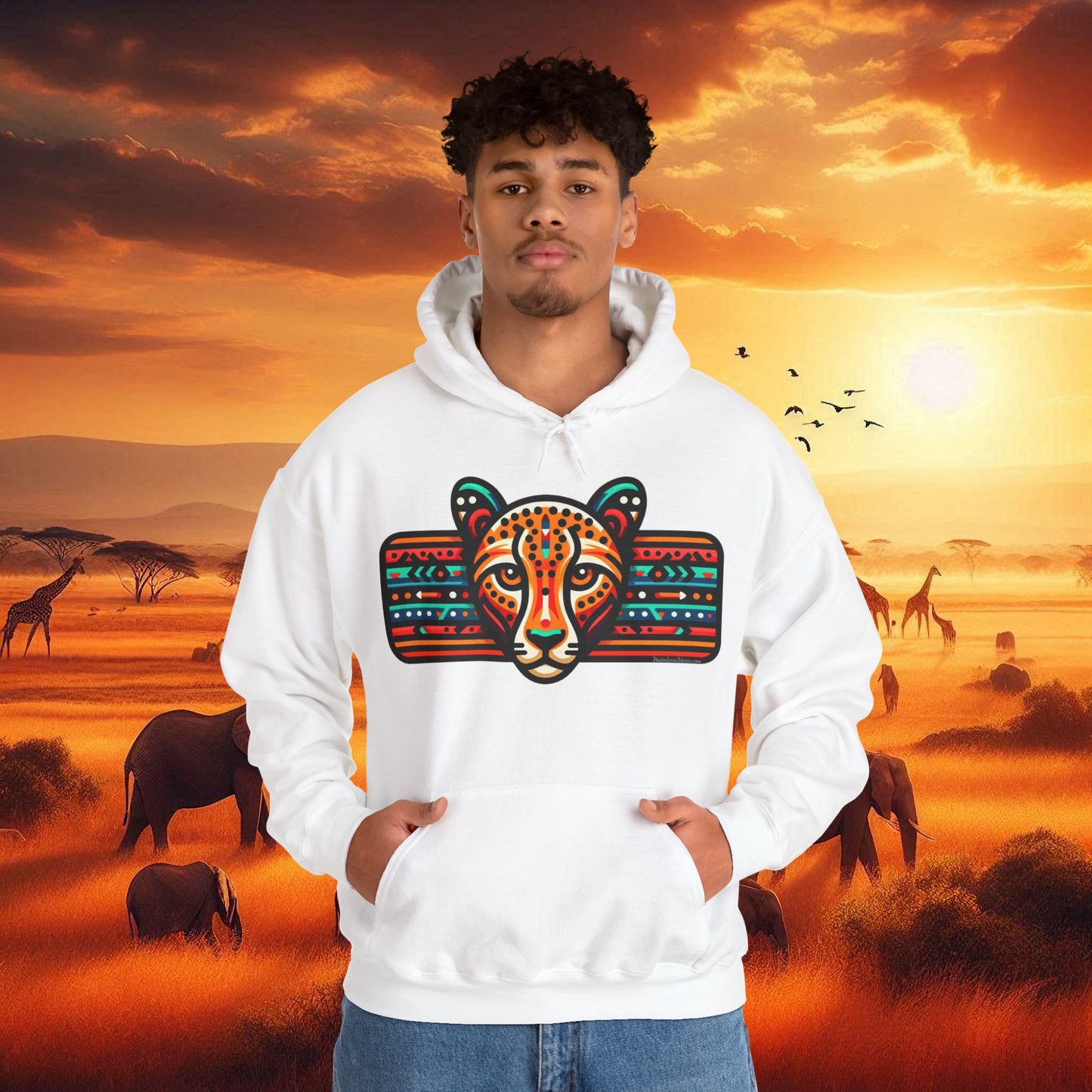 Leopard Hoodie Unisex Heavy Blend™ Hooded Sweatshirt