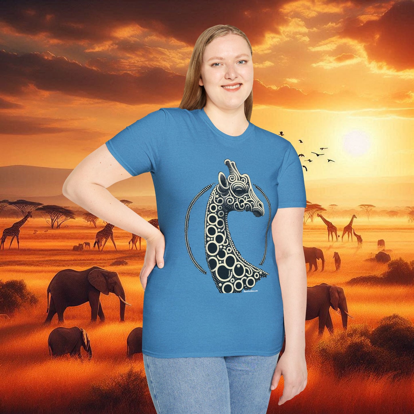 Beaded Giraffe T-Shirt - Kenya and Africa Inspired