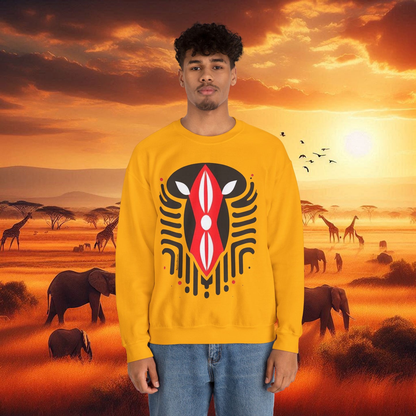 Kenyan Shield Unisex Heavy Blend™ Crewneck Sweatshirt