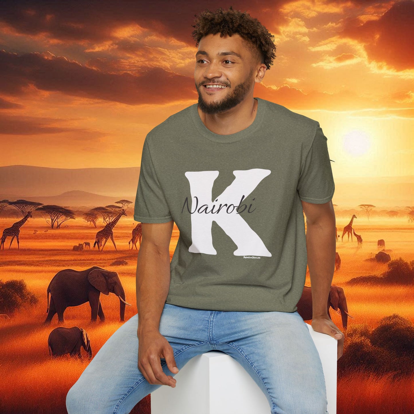 Graphic Tee: K with Nairobi Unisex Softstyle T-Shirt