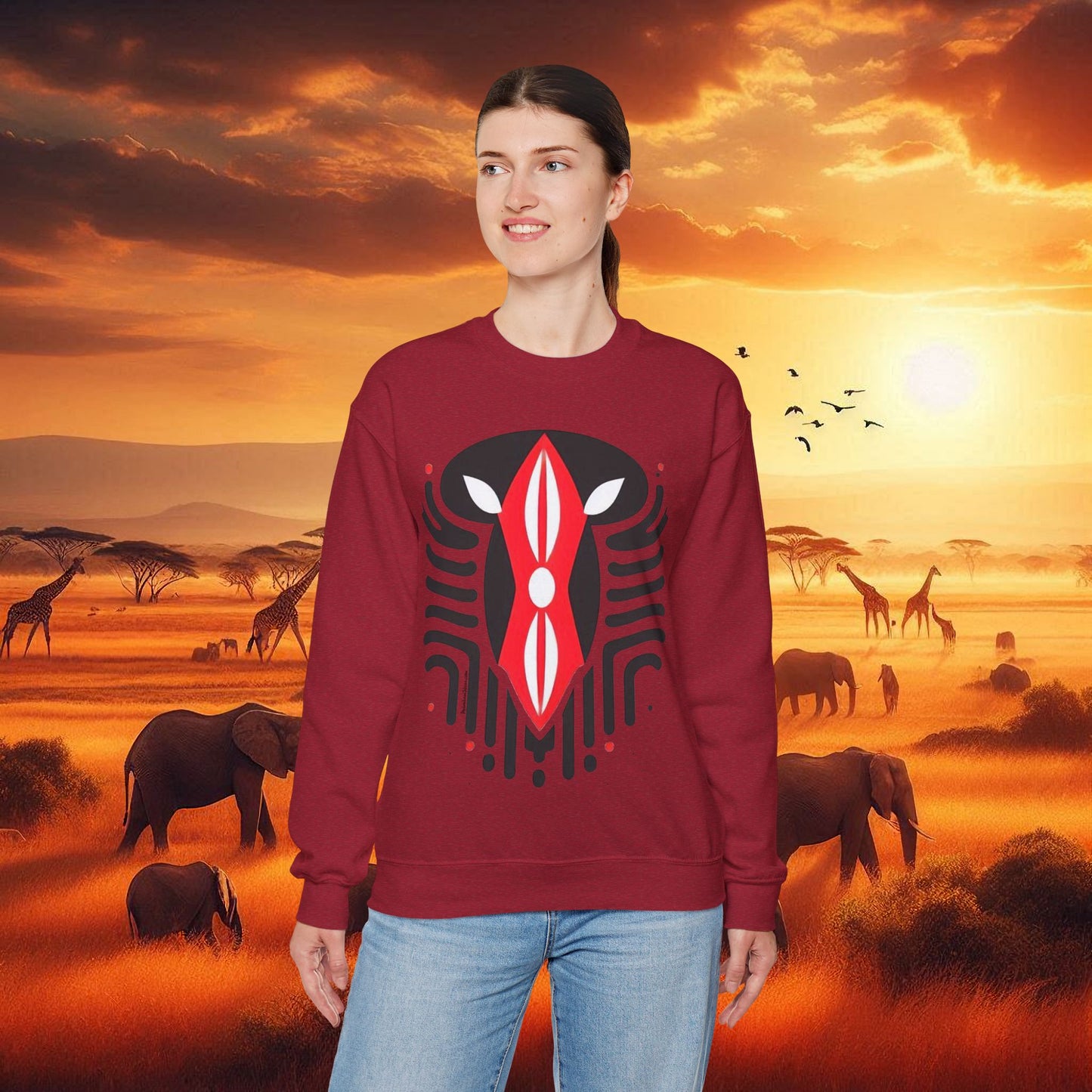 Kenyan Shield Unisex Heavy Blend™ Crewneck Sweatshirt