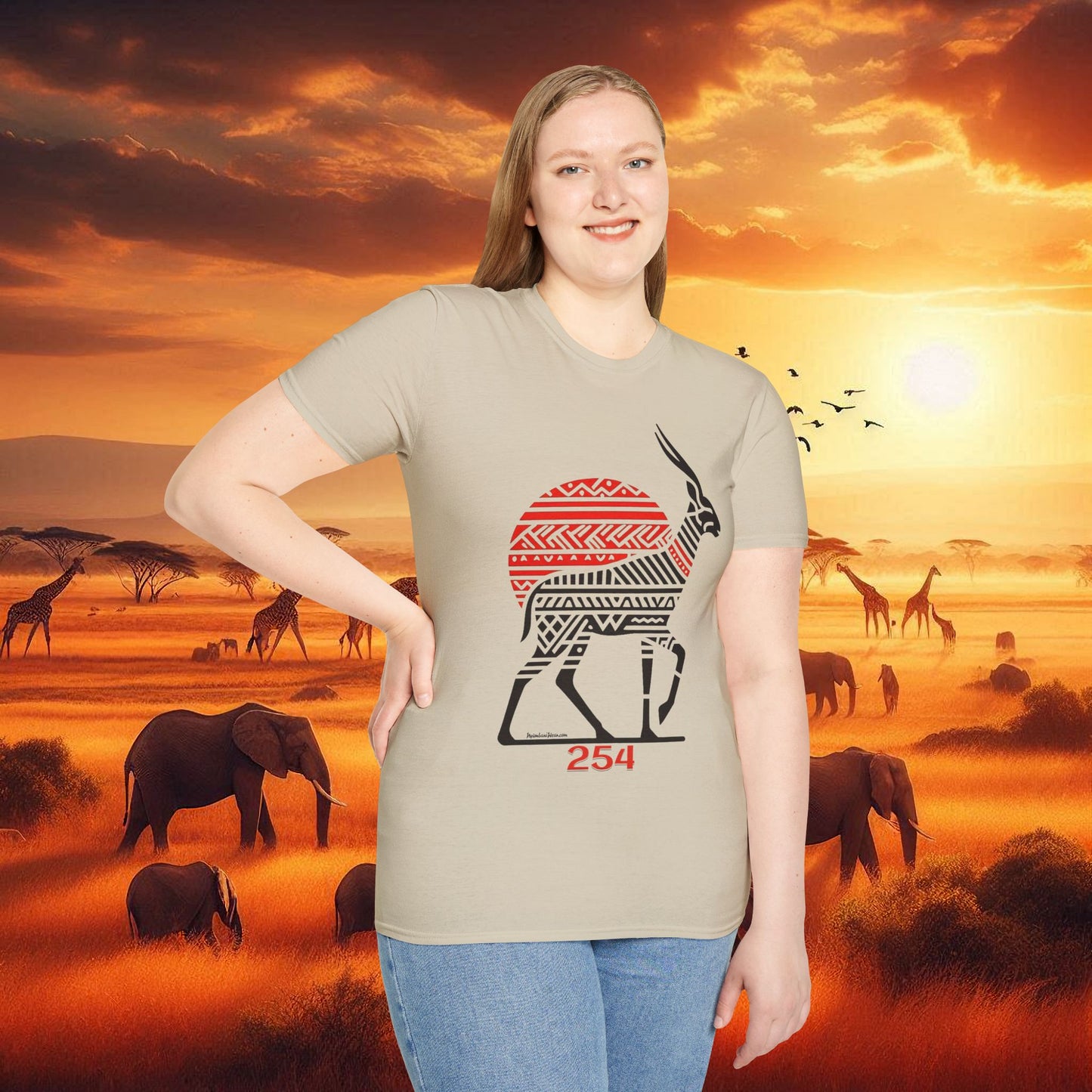 African Bead Style Impala T-Shirt