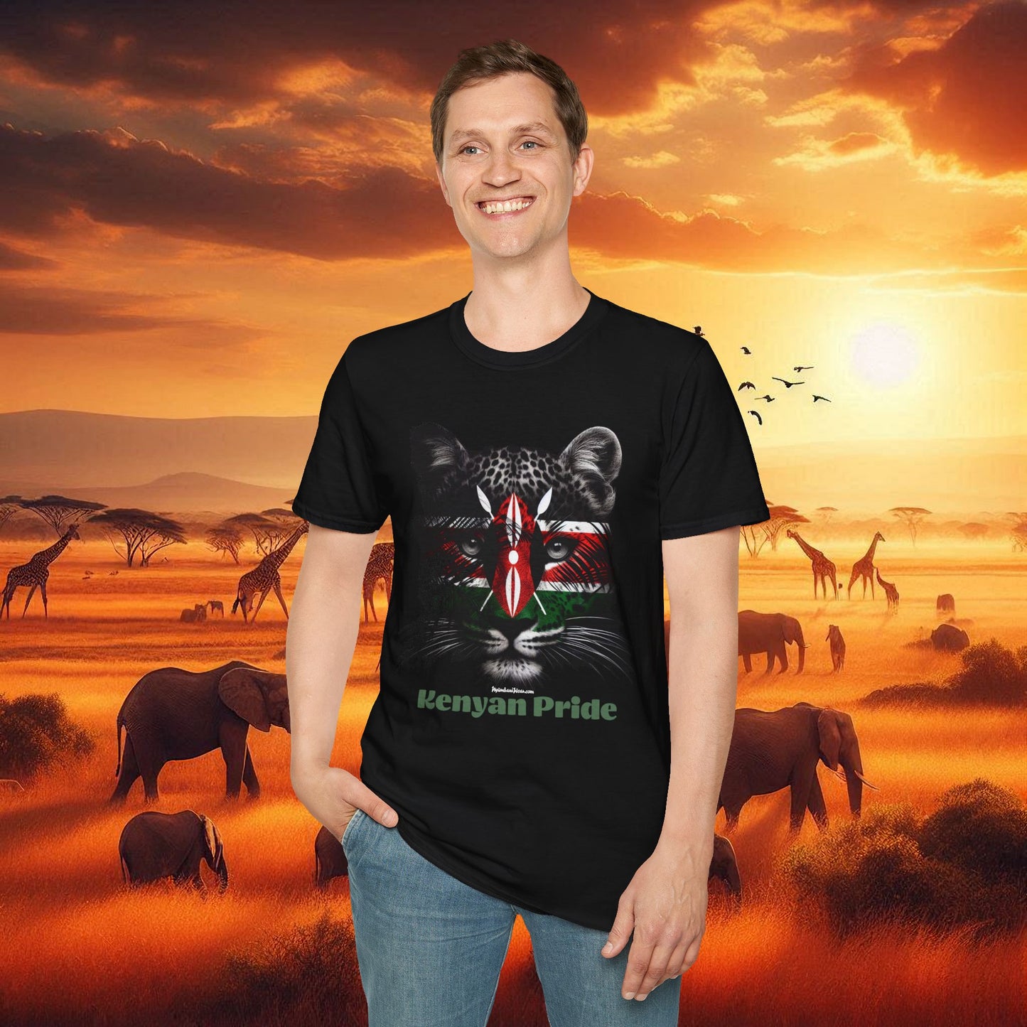 Kenyan Pride Leopard T-Shirt