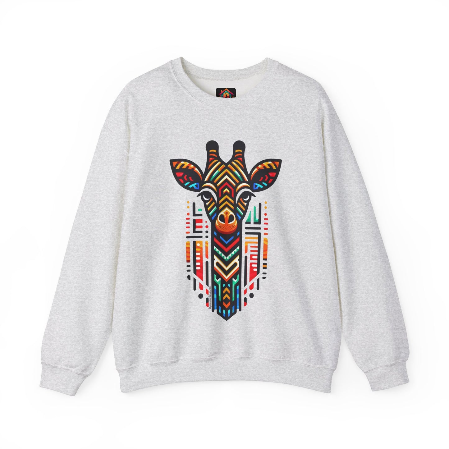 Giraffe African Bead Design Sweatshirt Unisex Heavy Blend™ Crewneck Sweatshirt
