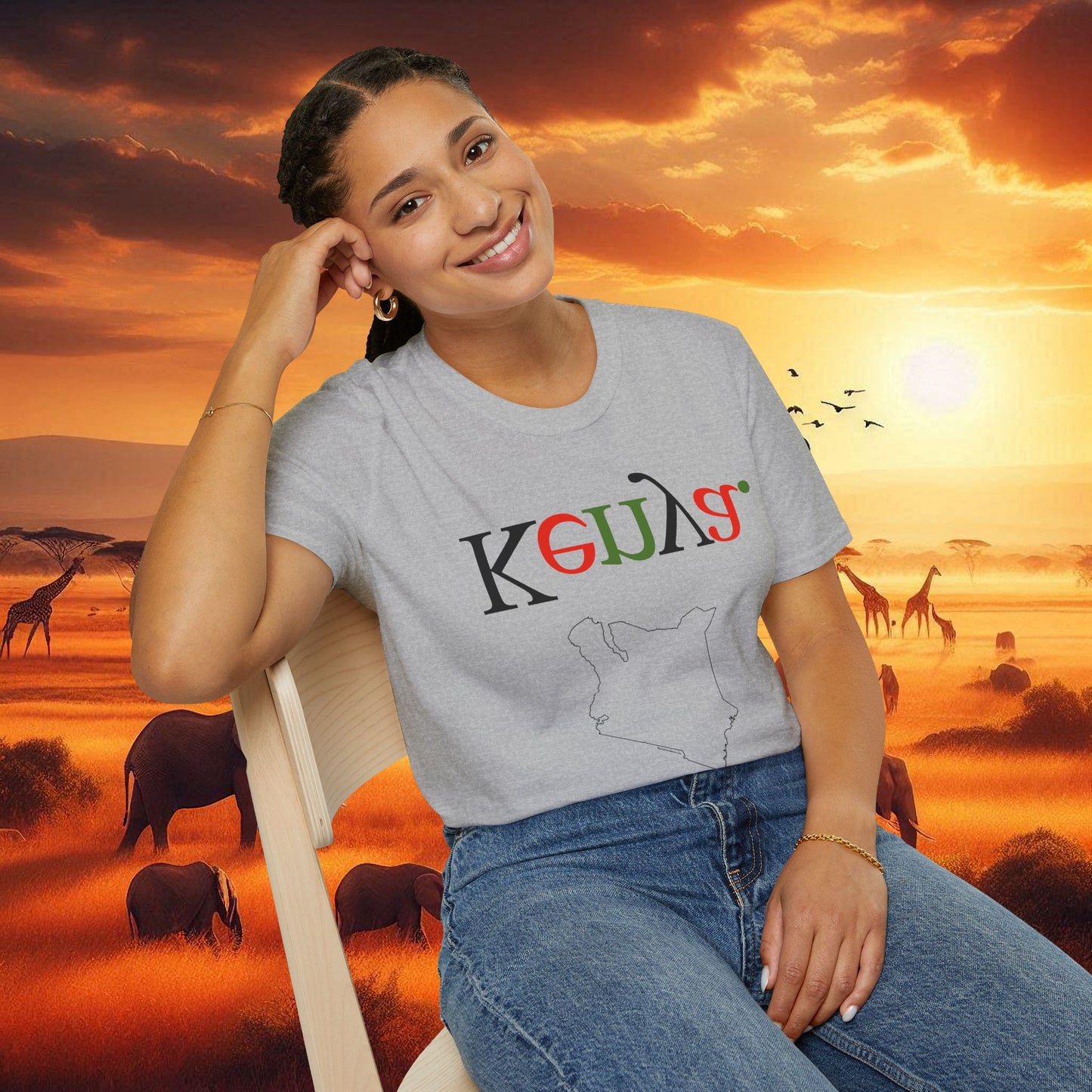Inverted Tee - Kenya Inspired Unisex T-Shirt