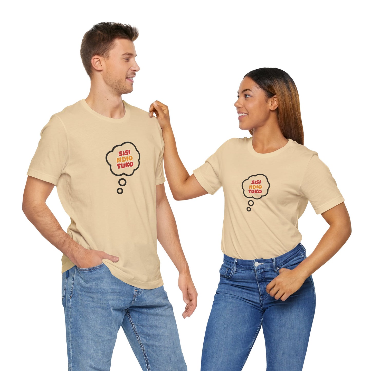 Unisex T-shirt Sisi Ndio Tuko African Print Men Women Tee