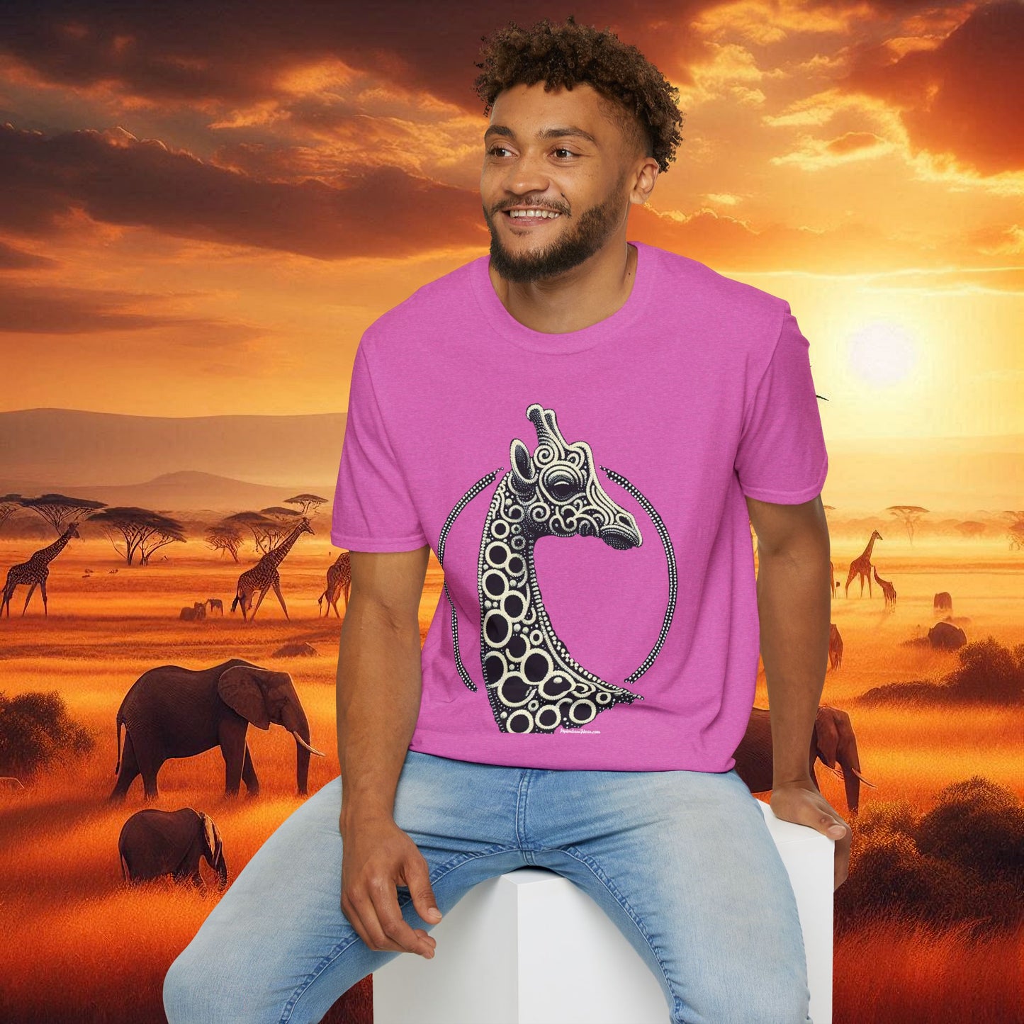 Beaded Giraffe T-Shirt - Kenya and Africa Inspired