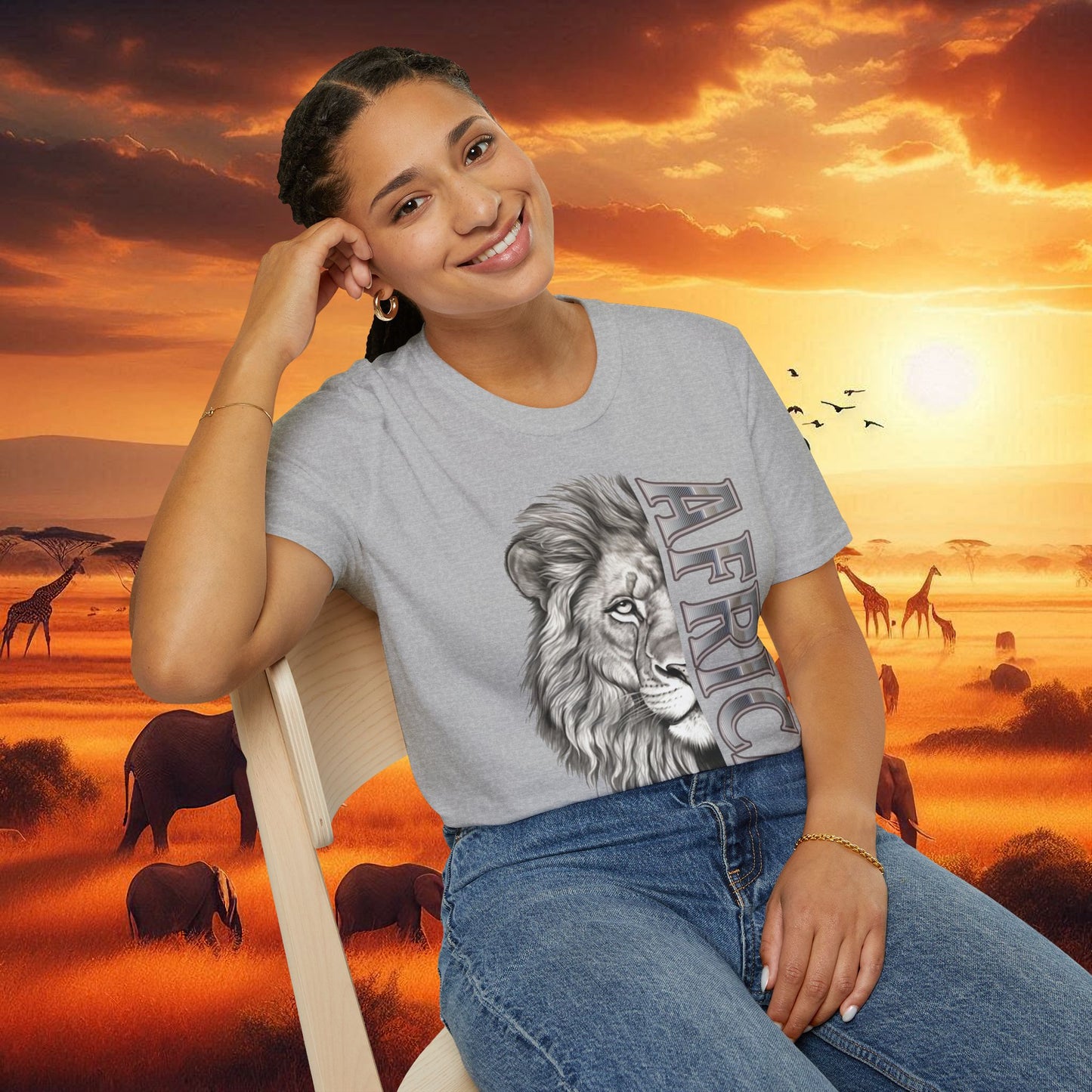 Lion Africa T-Shirt - Unisex