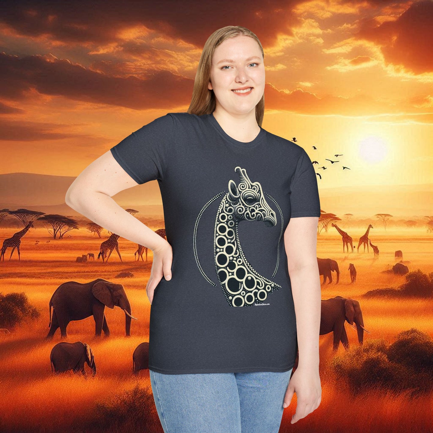 Beaded Giraffe T-Shirt - Kenya and Africa Inspired