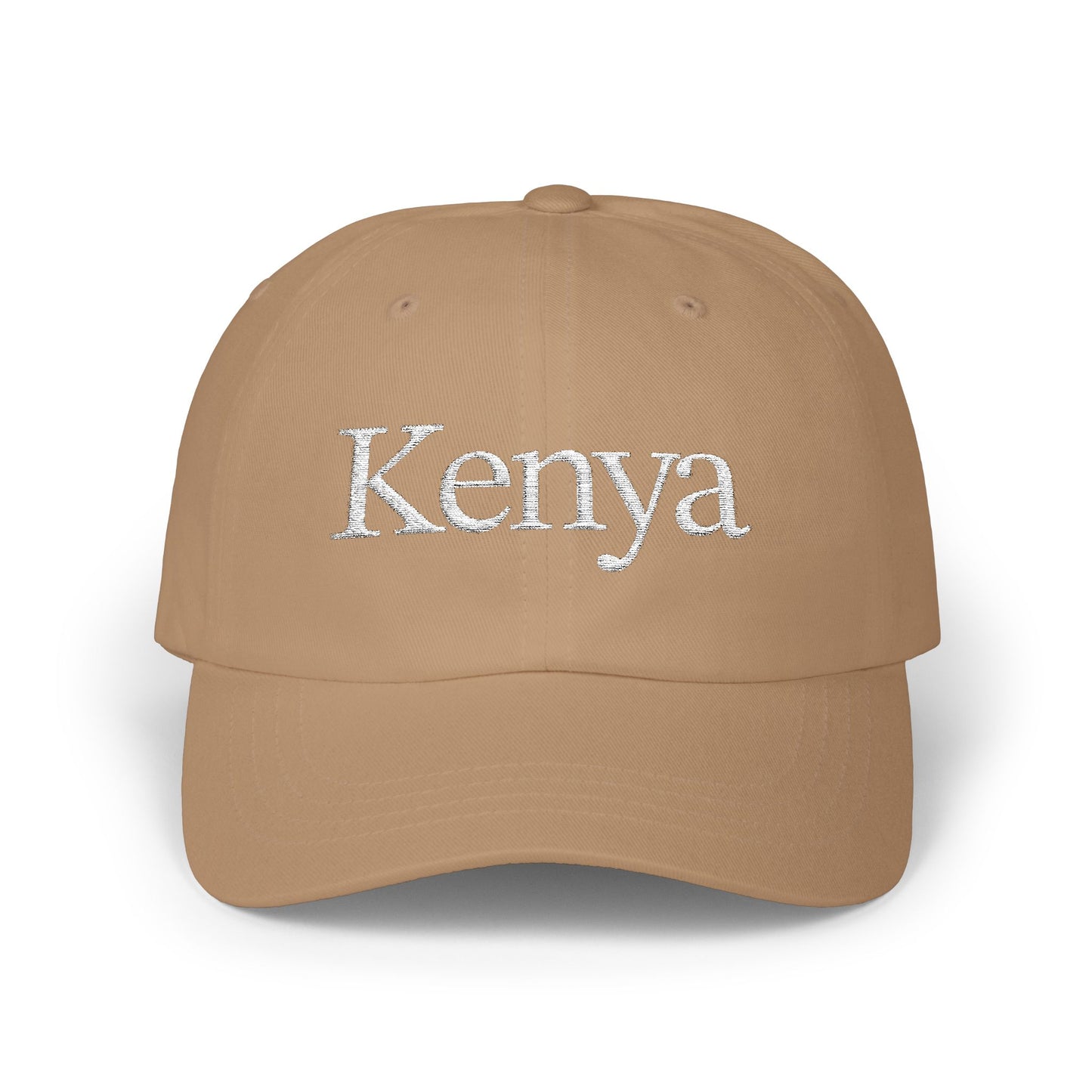 White Kenya Embroidered Cap