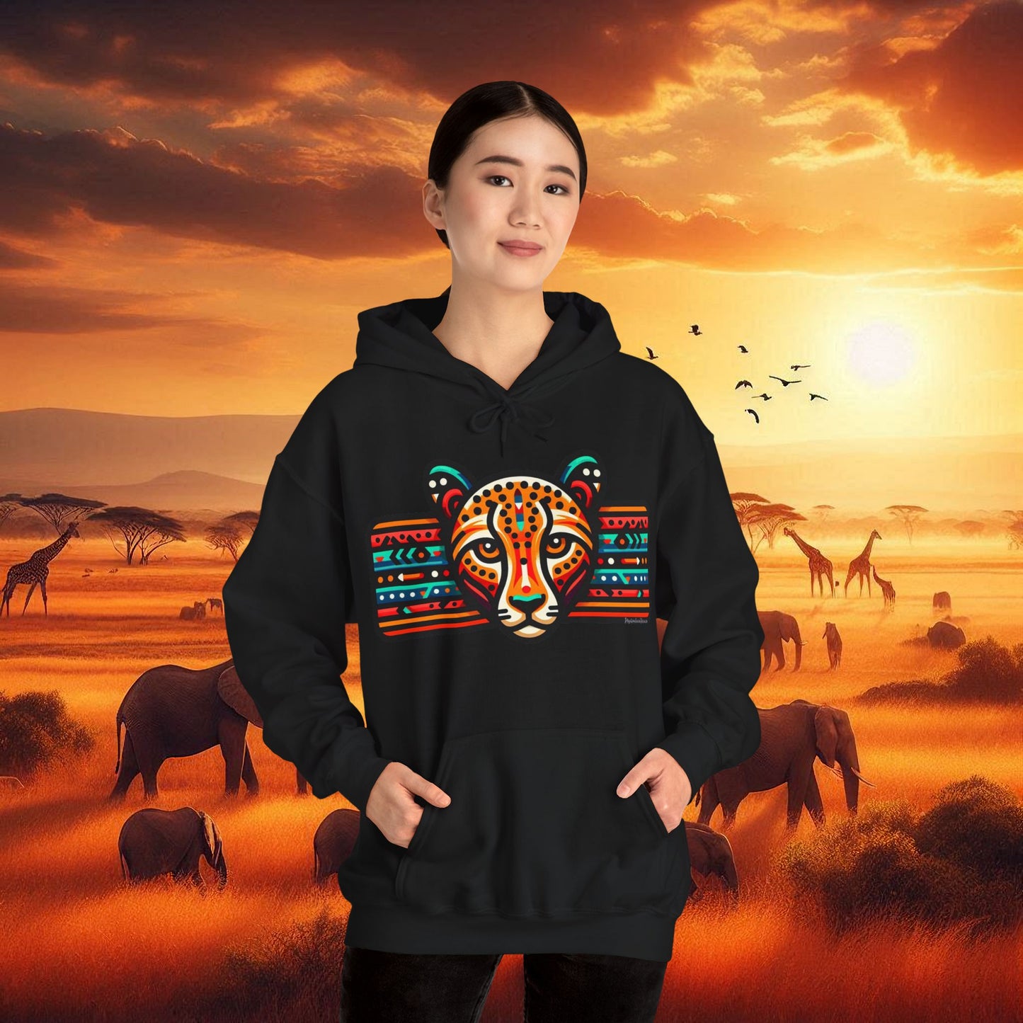 Leopard Hoodie Unisex Heavy Blend™ Hooded Sweatshirt