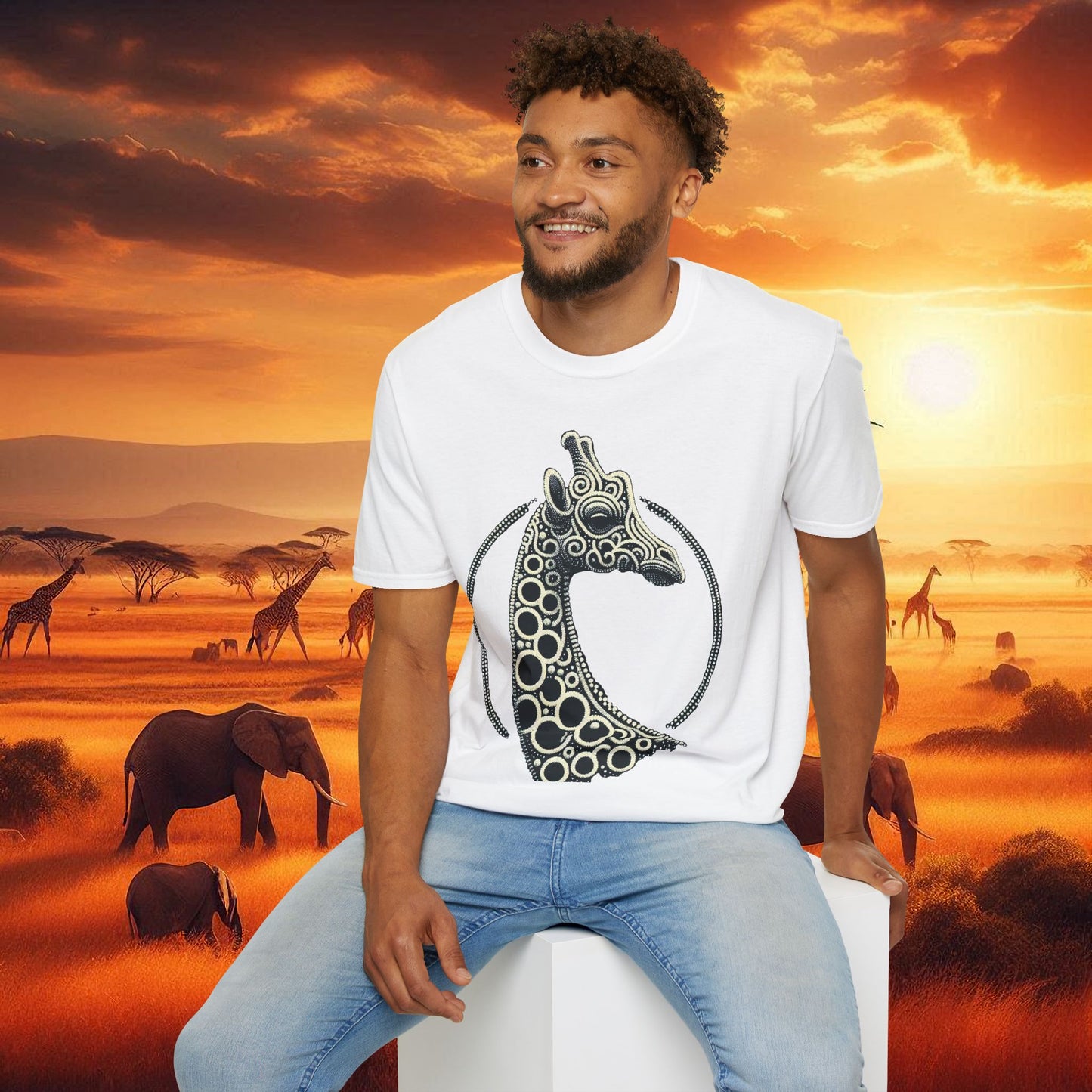 Beaded Giraffe T-Shirt - Kenya and Africa Inspired