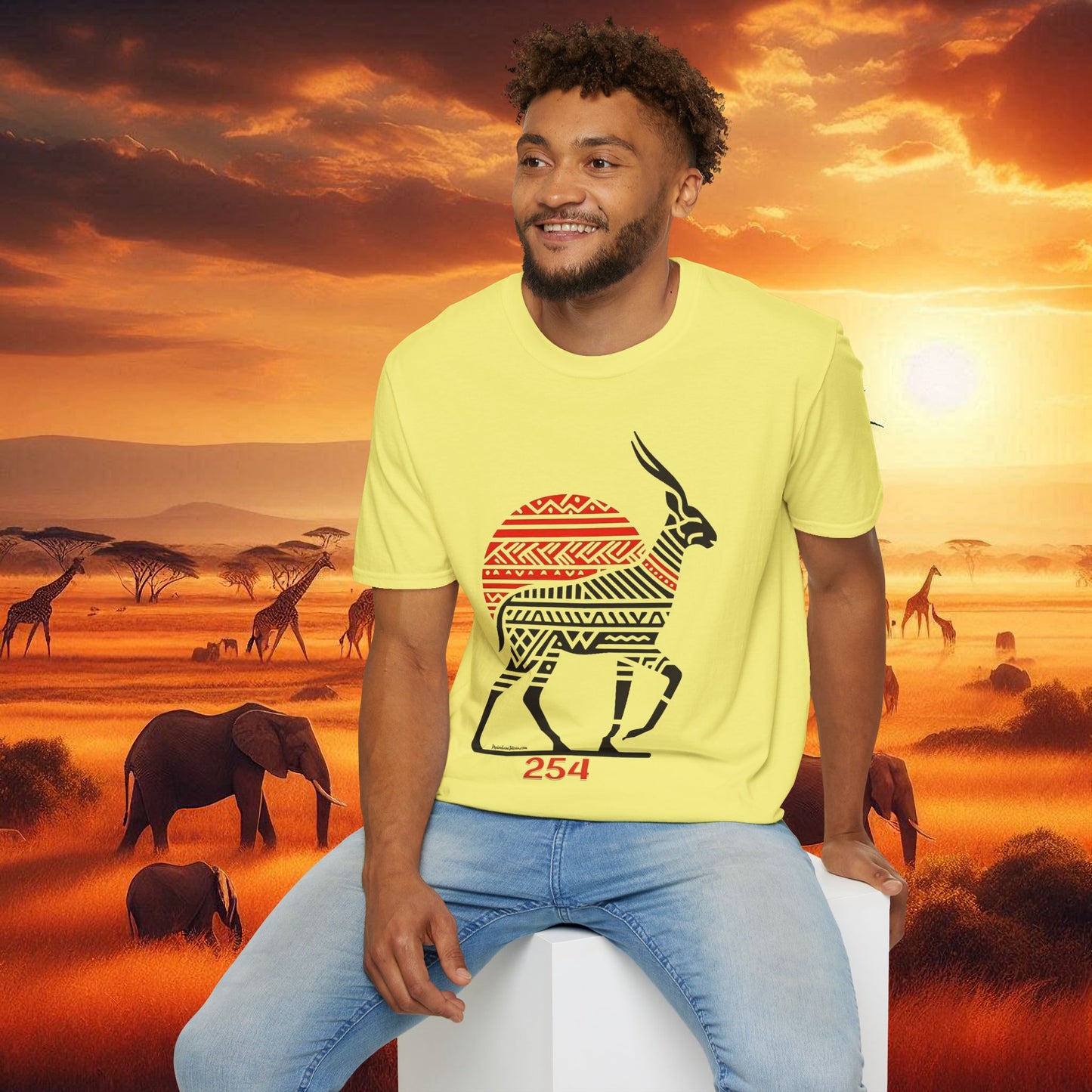 African Bead Style Impala T-Shirt