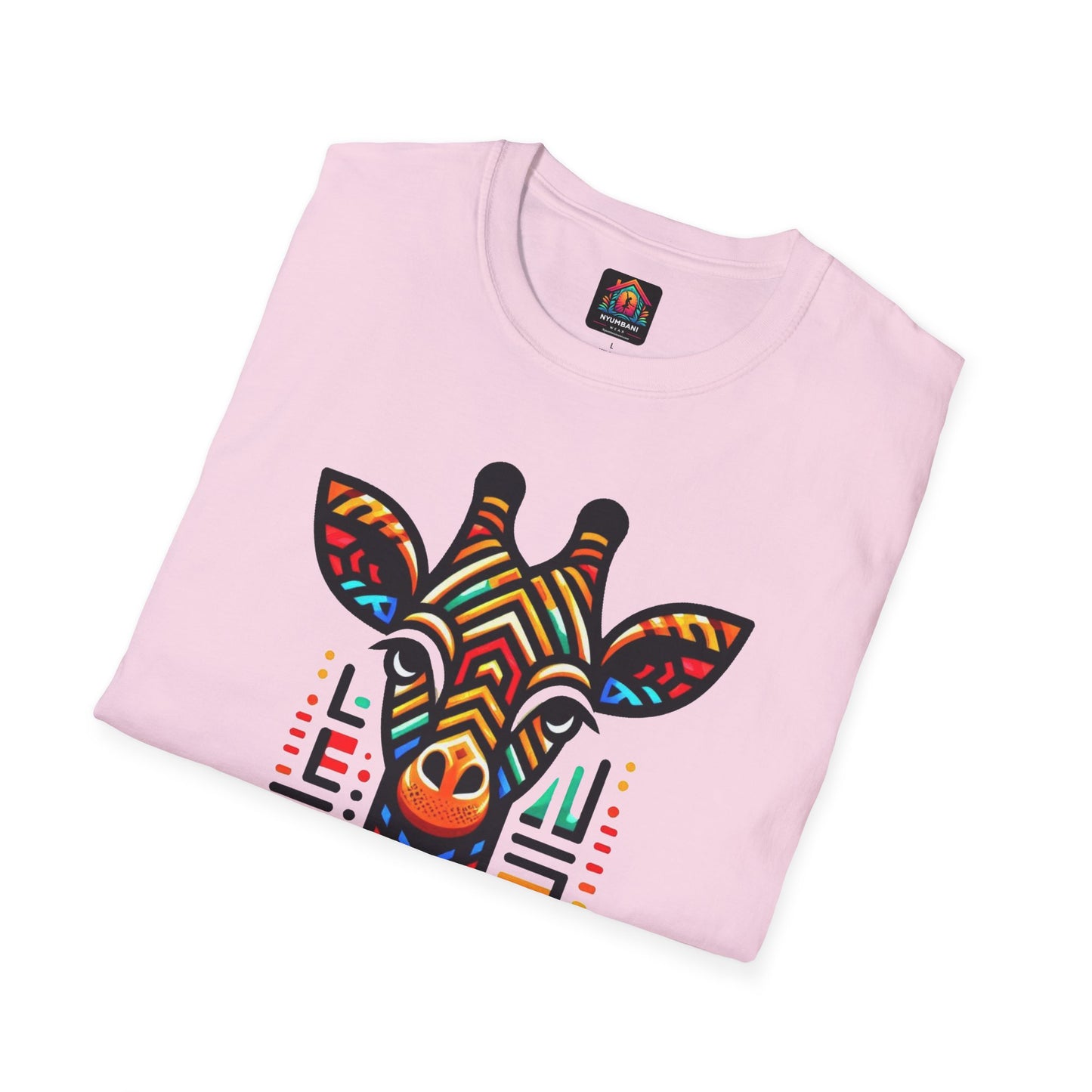Giraffe T-Shirt with African Bead Design