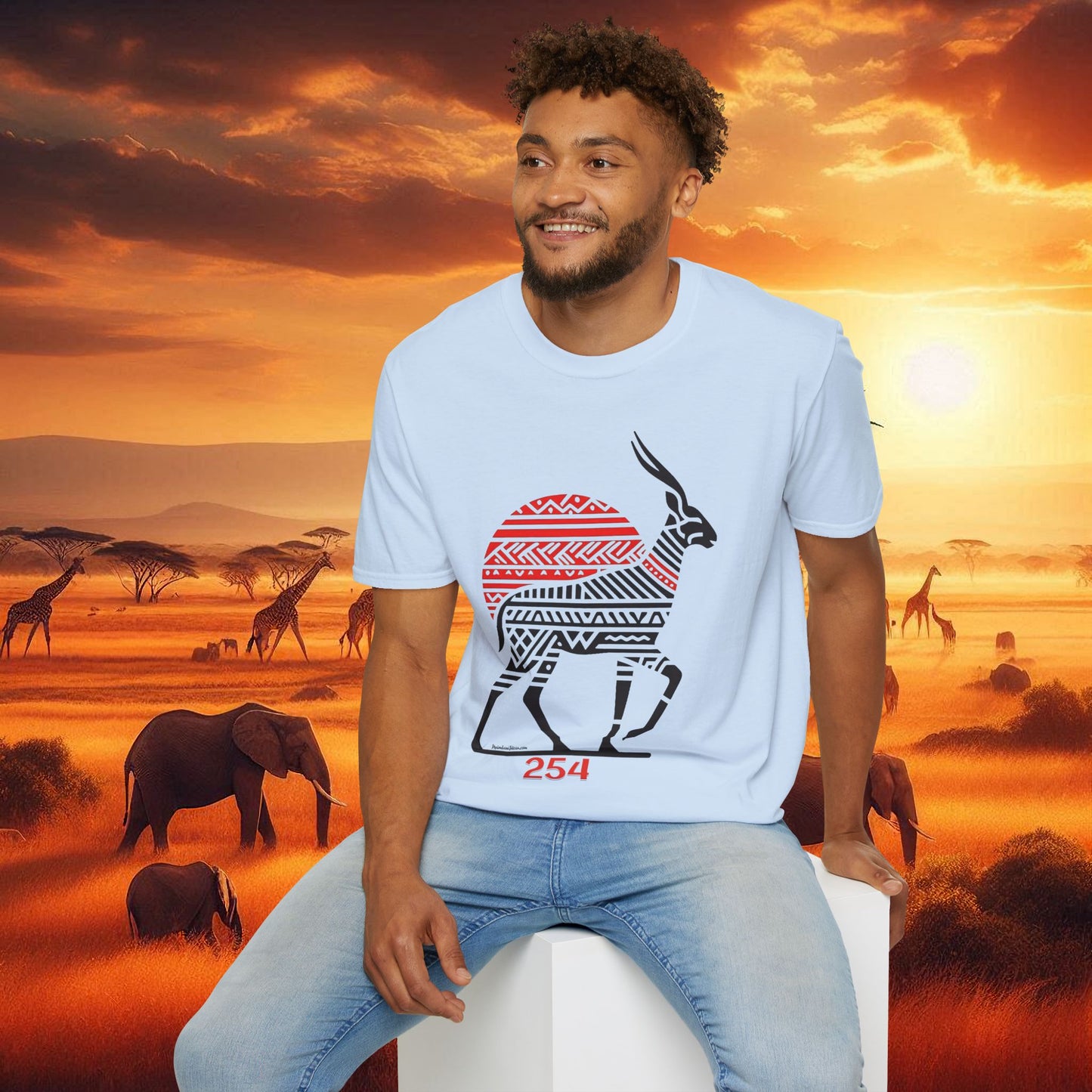 African Bead Style Impala T-Shirt