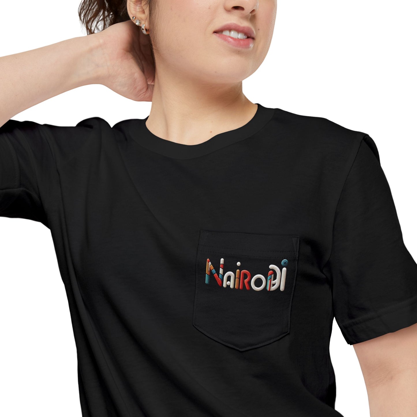 Nairobi Beaded Skyline Pocket T-shirt