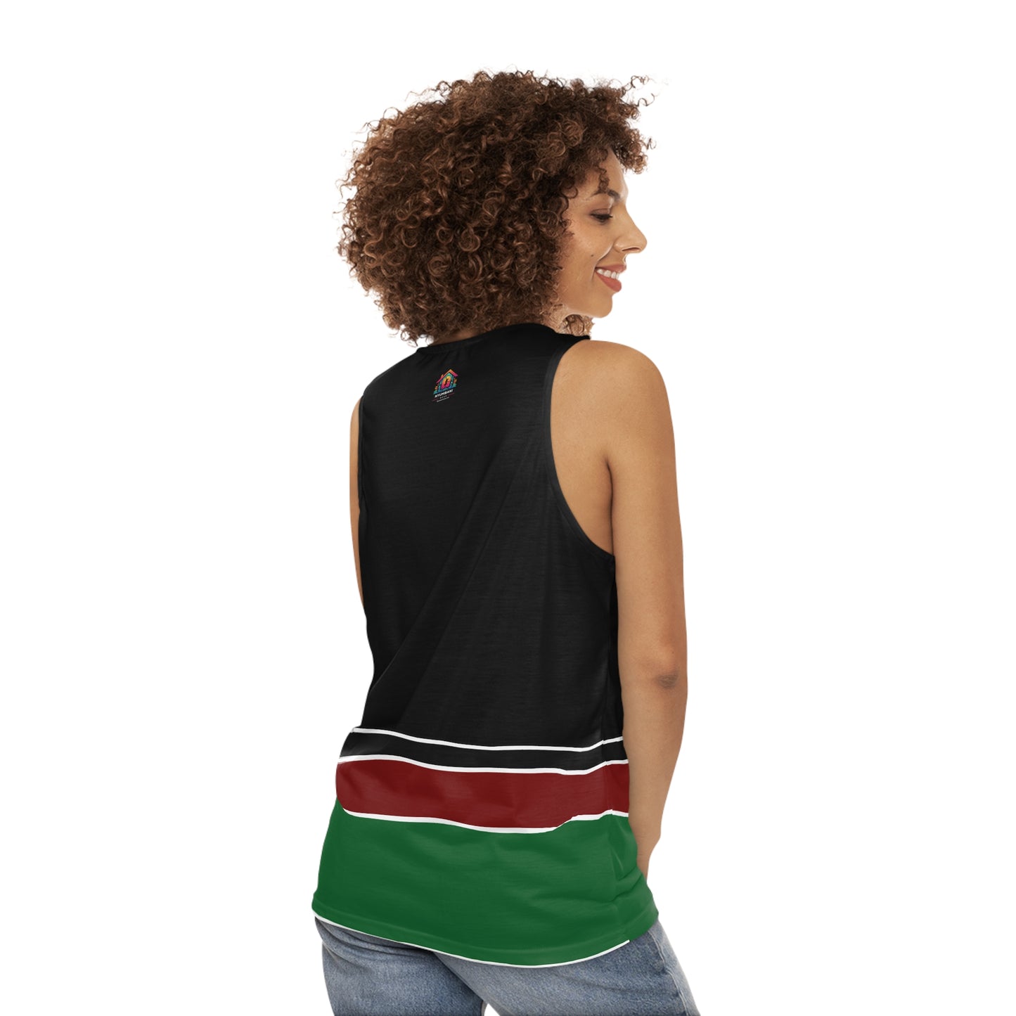 Kenyan striped Unisex Tank Top (AOP)