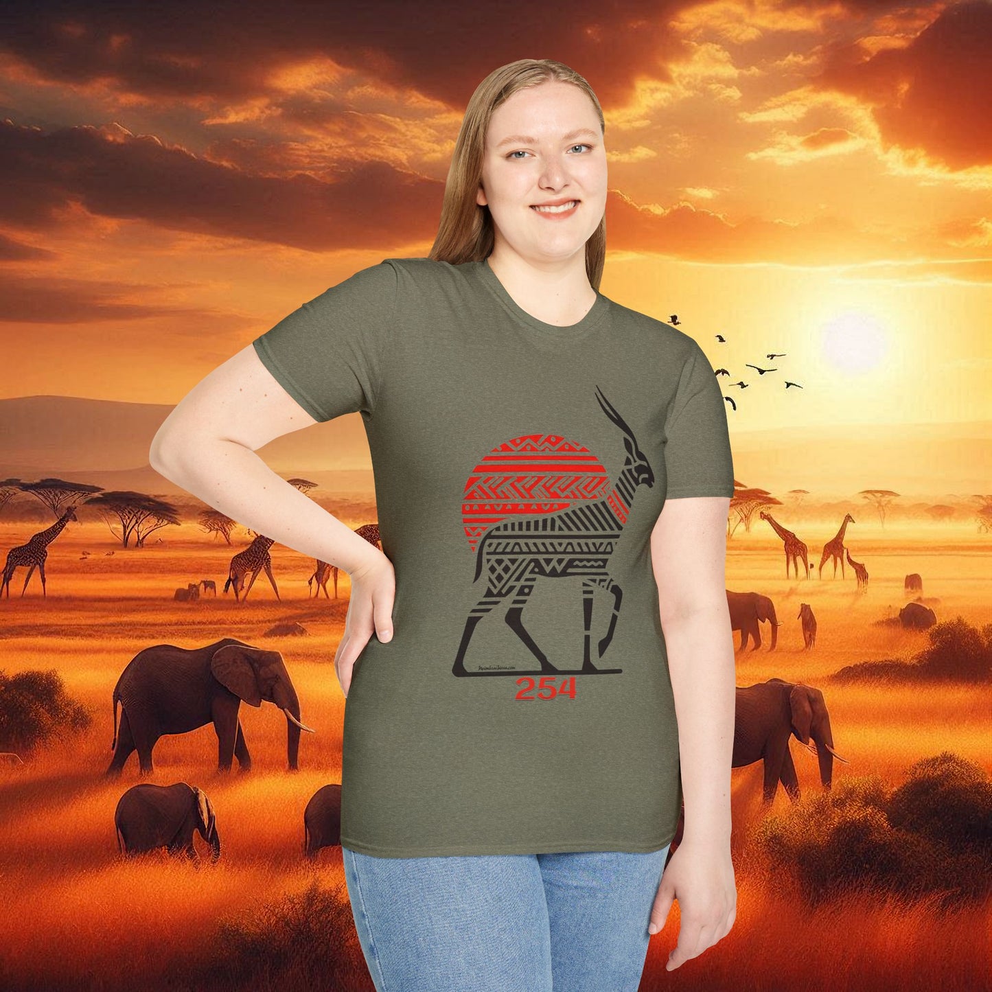 African Bead Style Impala T-Shirt